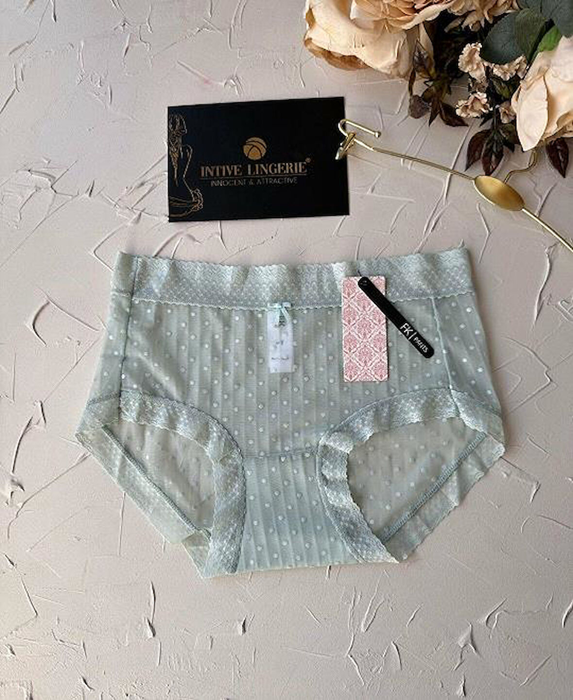 F.K 2827 PUANTİYELİ TÜLLÜ  KİLOT