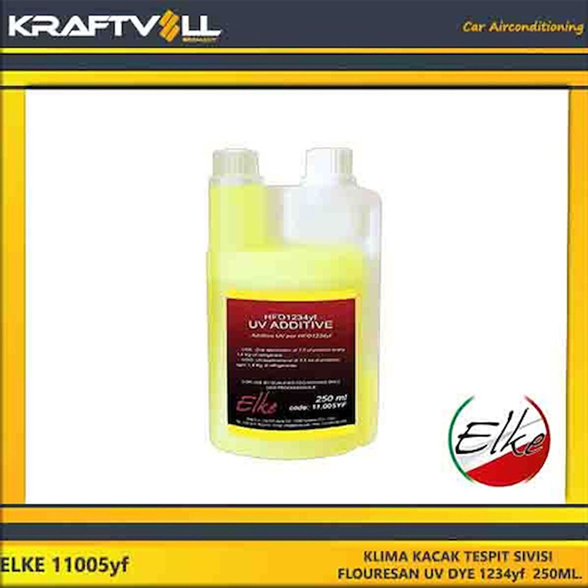 Yag & Antıfırız Klima Kacak Tespit Sivisi Flouresan Uv Dye  250ml.(italyan Elke) - Elke 11005
