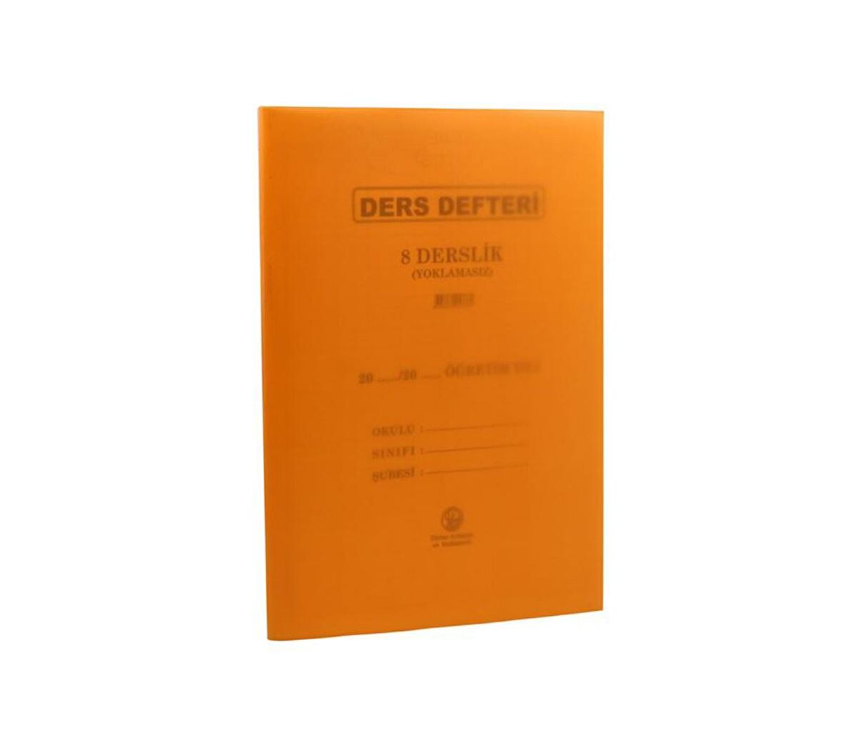 Dilman Ders Defteri Yoklamasız 8 Ders Pp Kapak
