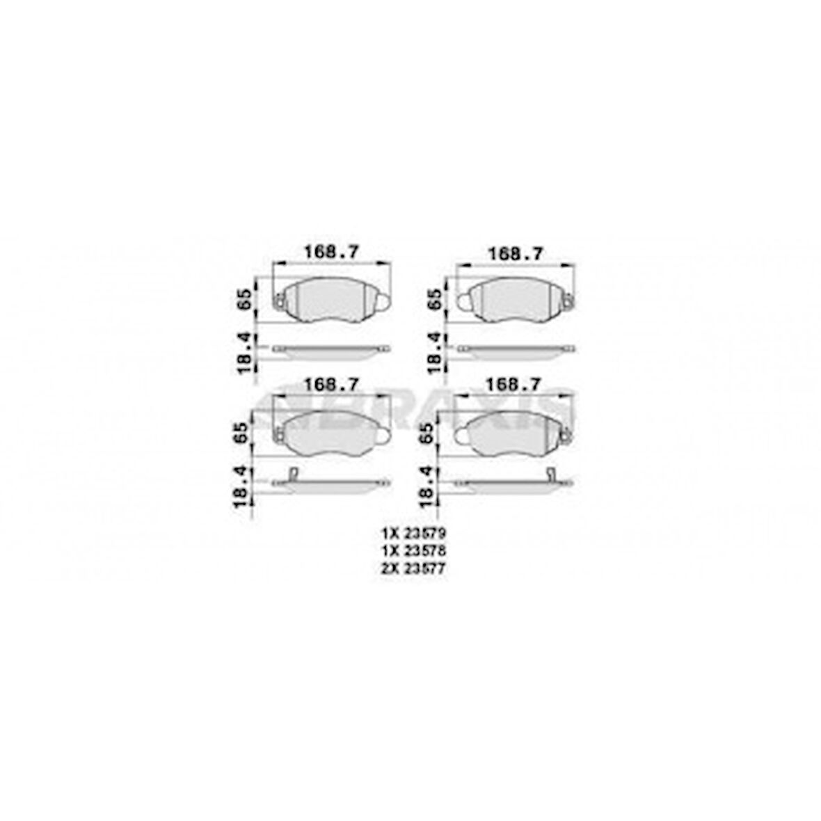 Ford On Fren Balatası Transıt V184 00>06 (arkadan Ceker) - Braxıs Ab0047