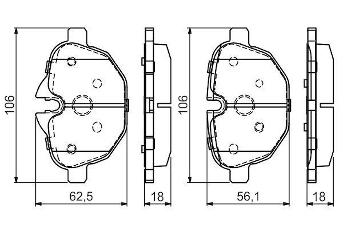 Bmw Fren Balatası Arka Bmw F10 F11 G30 - Valeo 670385