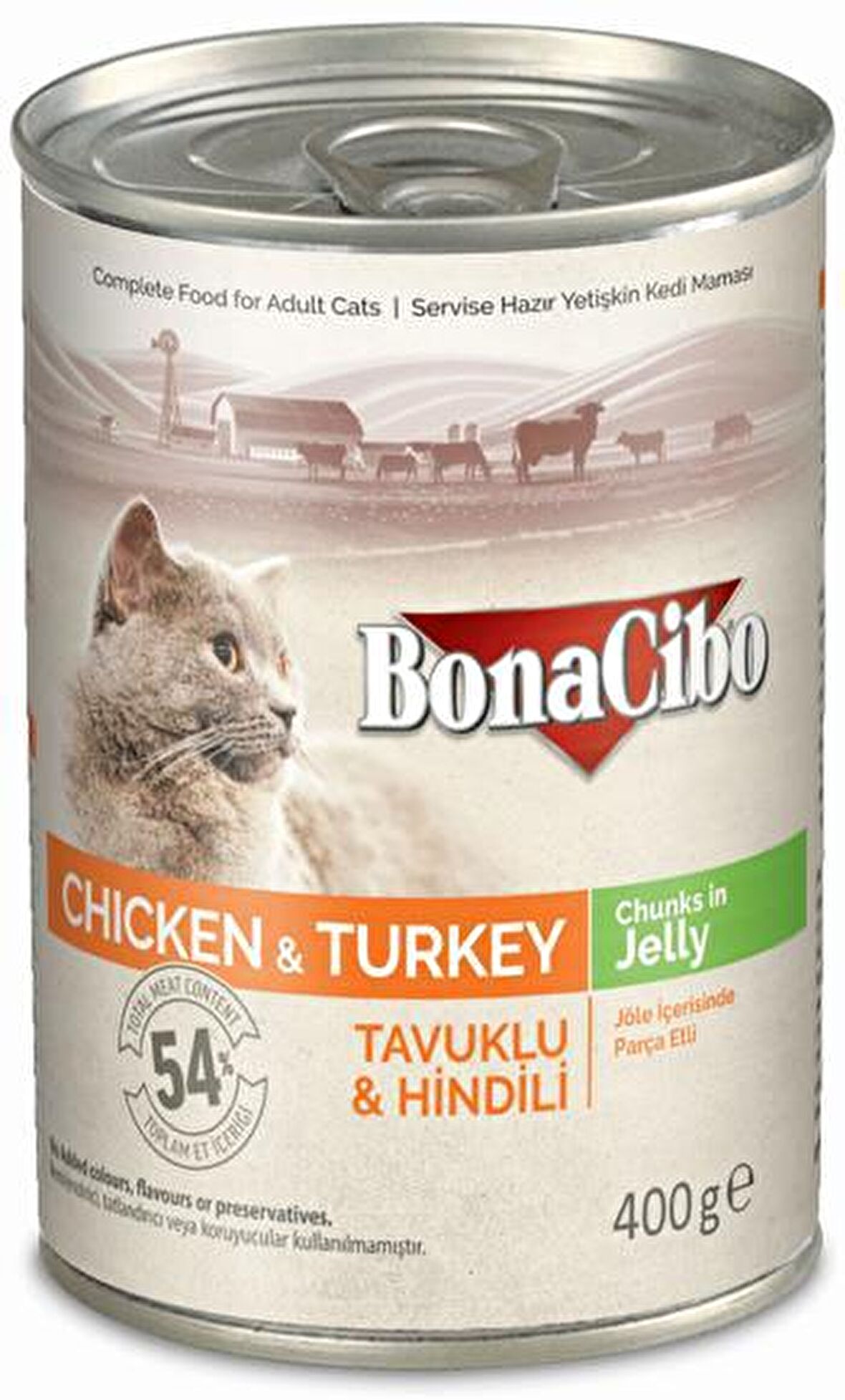 Bonacibo Jöleli Tavuk ve Hindili Yaş Kedi Maması 400 GR