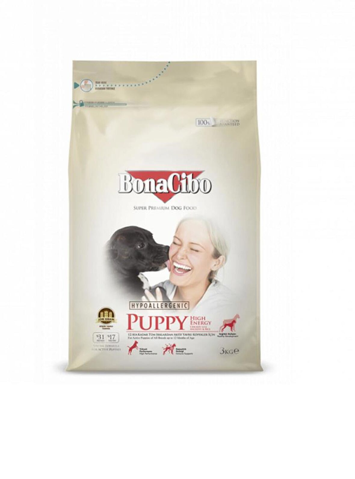 Bonacibo Puppy Yüksek Enerjili Yavru Köpek Maması 3 Kg