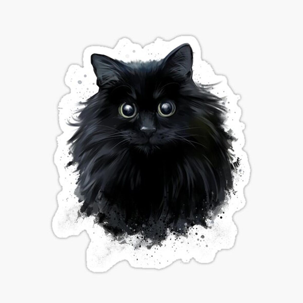 Cins Kedi İran Kedisi Araba Oto Sticker Etiket Renkli V8