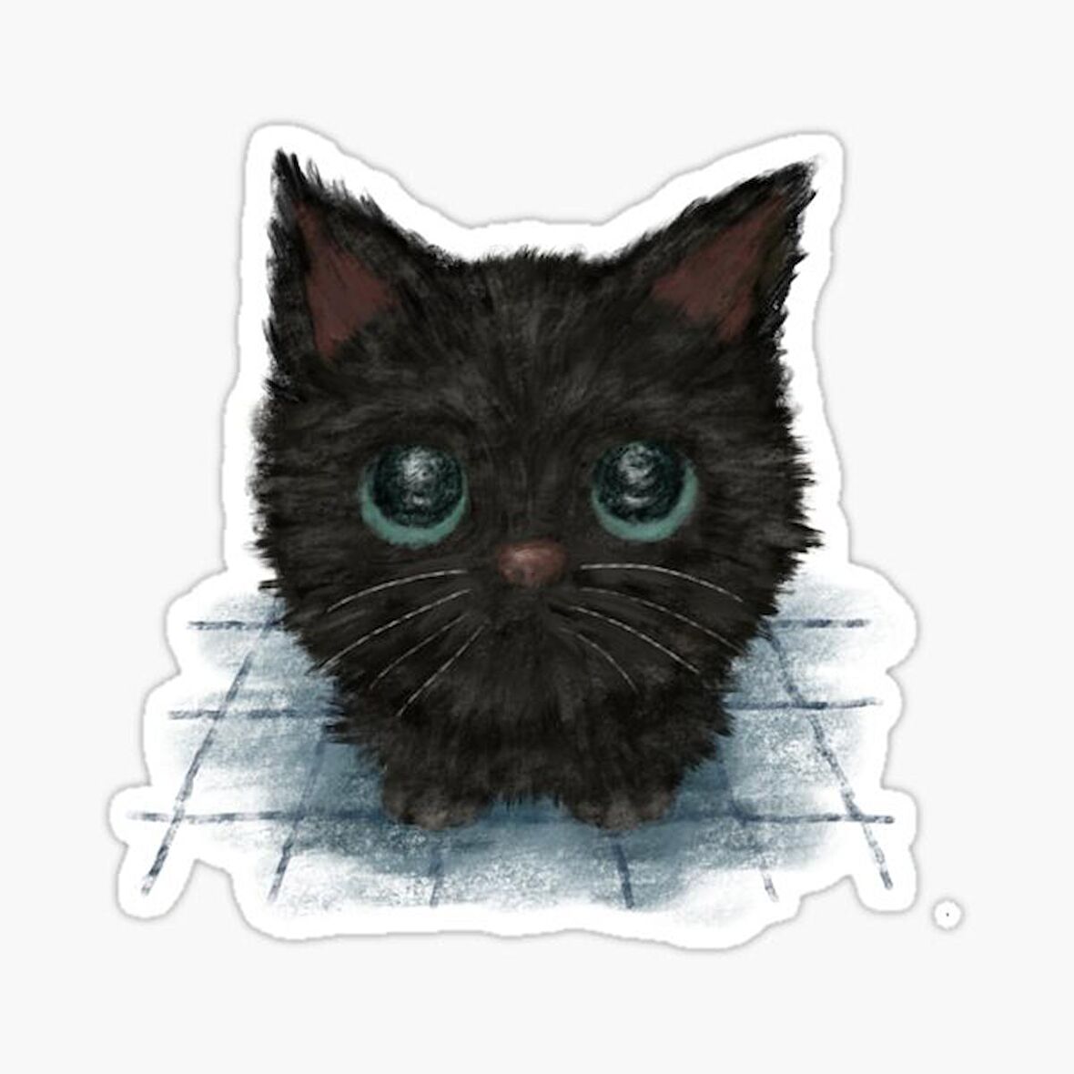 Oto UFak Bebek Kedi Araba Sticker Etiket Renkli V2