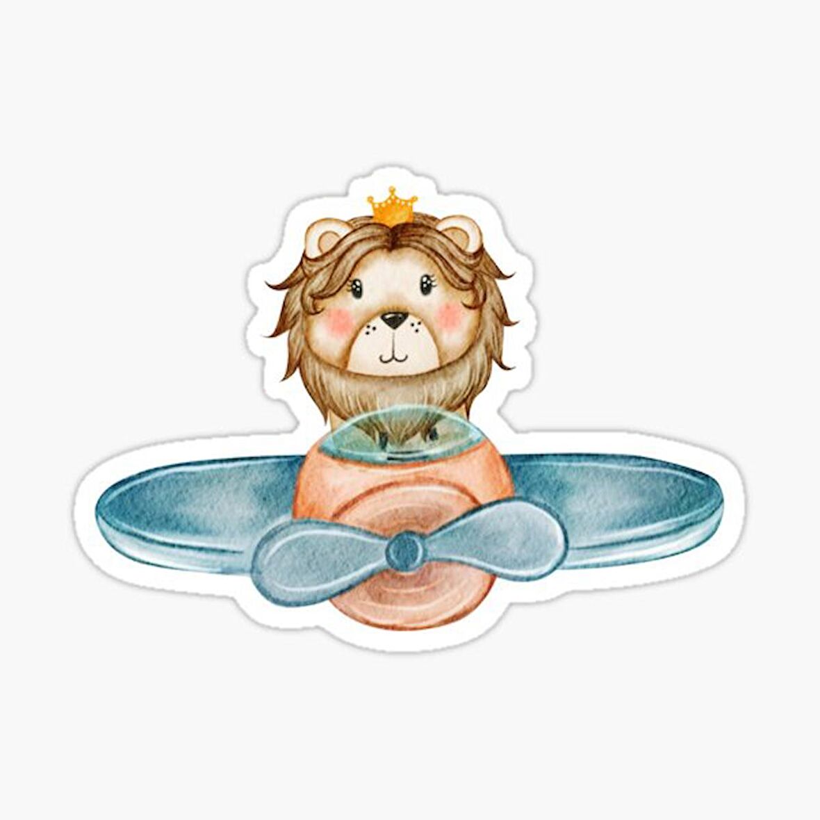 UFak Bebek Aslan Araba Oto Sticker Etiket Renkli W8