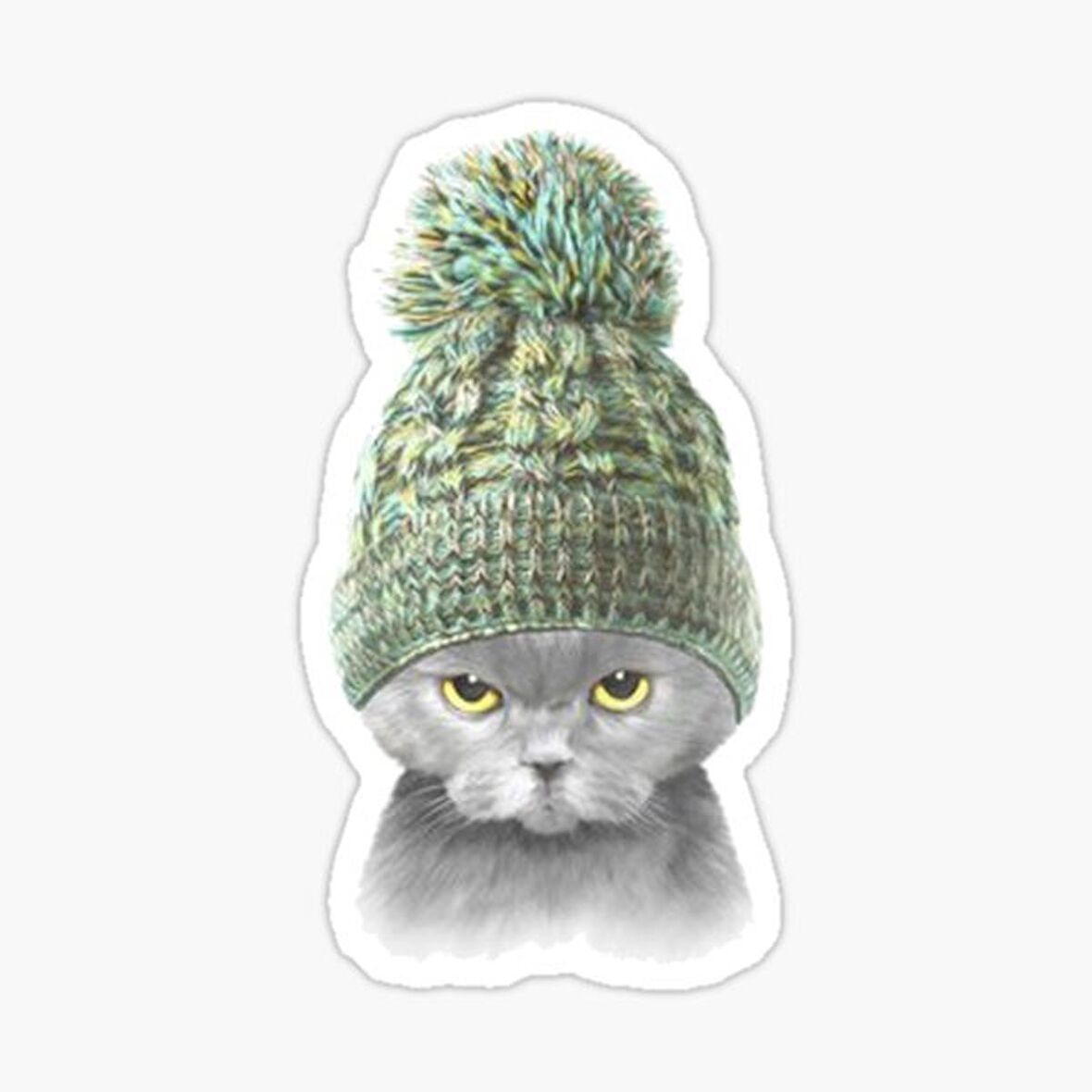 UFak Bebek Kedi Araba Oto Sticker Etiket Renkli A5