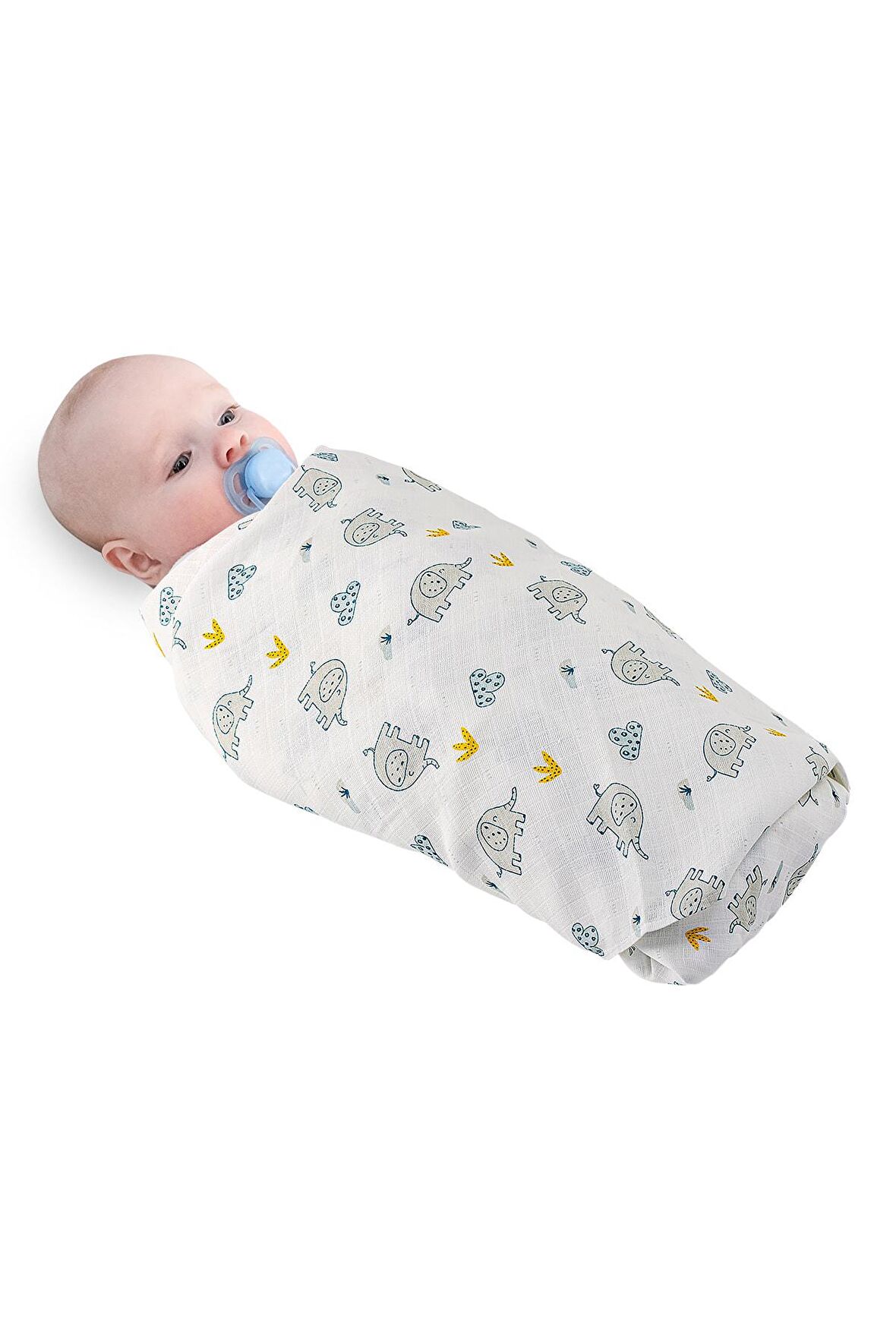 Müslin Organik 5in1 Kundak Battaniye Anne Bebek Örtüsü - 120z120