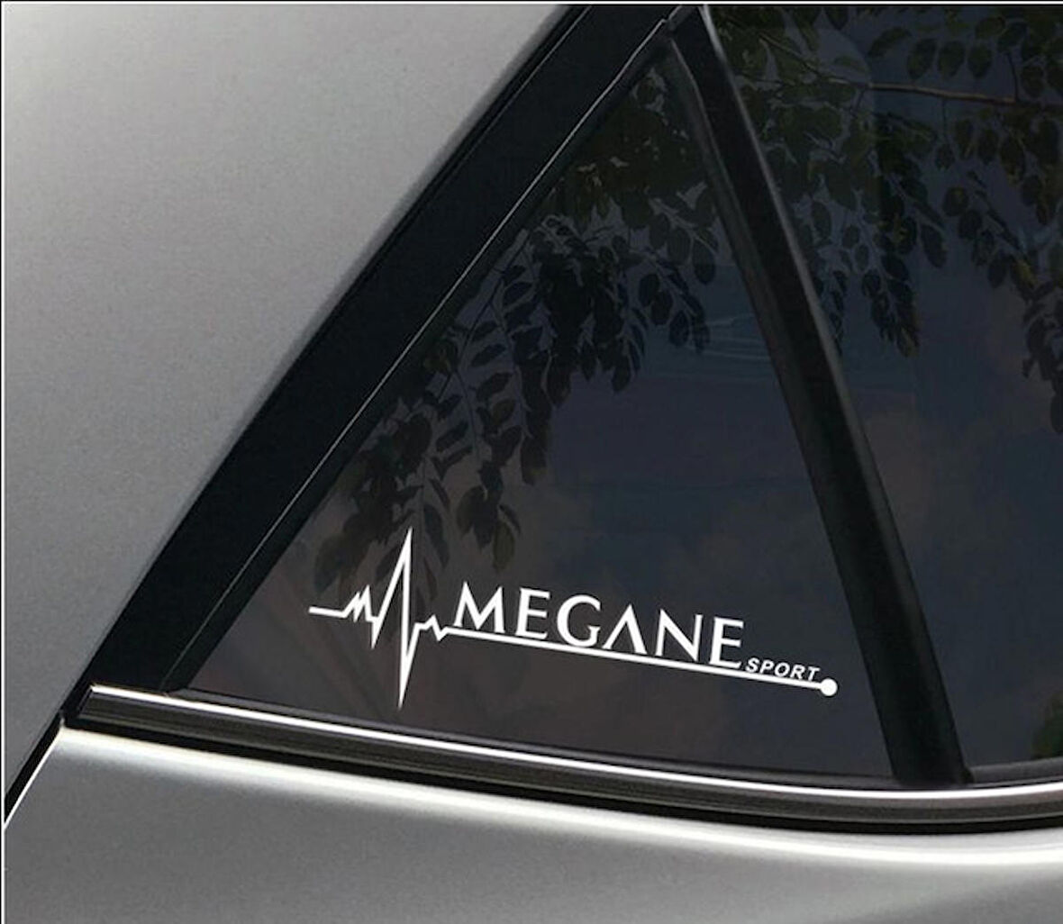 Oto Megane 2 Nabız Kalp atışı sticker 2 adet kelebek cam