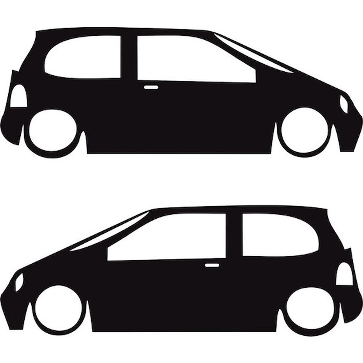 Oto Twingo Basık Araç Sticker