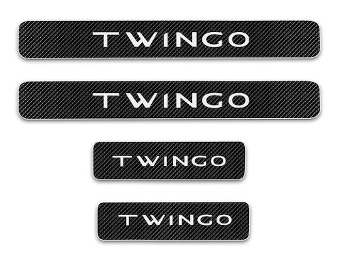 Twingo Karbon Kapı Eşiği Koruma Sticker (4 Adet)