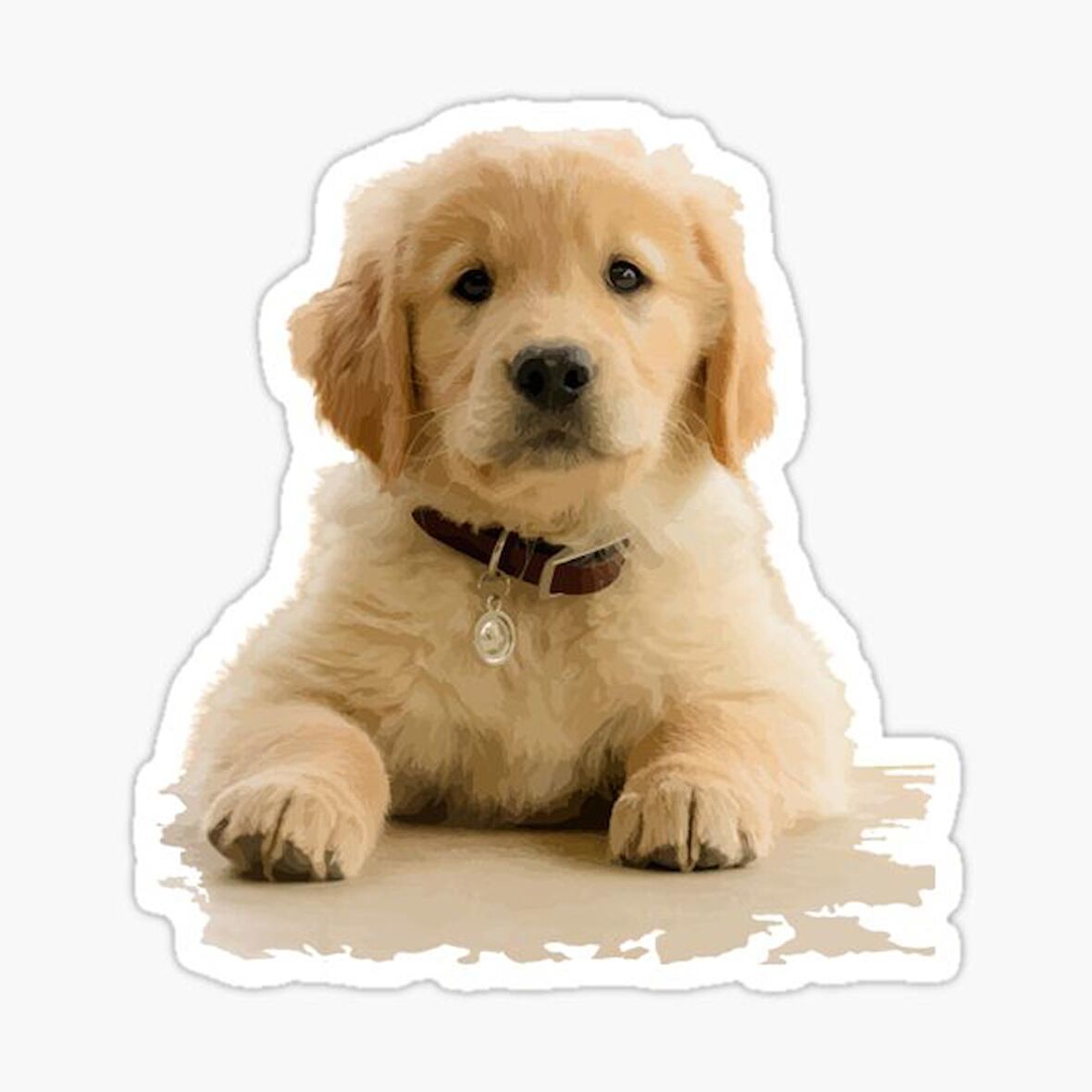 Golden Yavrusu Köpek Sticker Araba Oto Yapıştırması 17CM A6