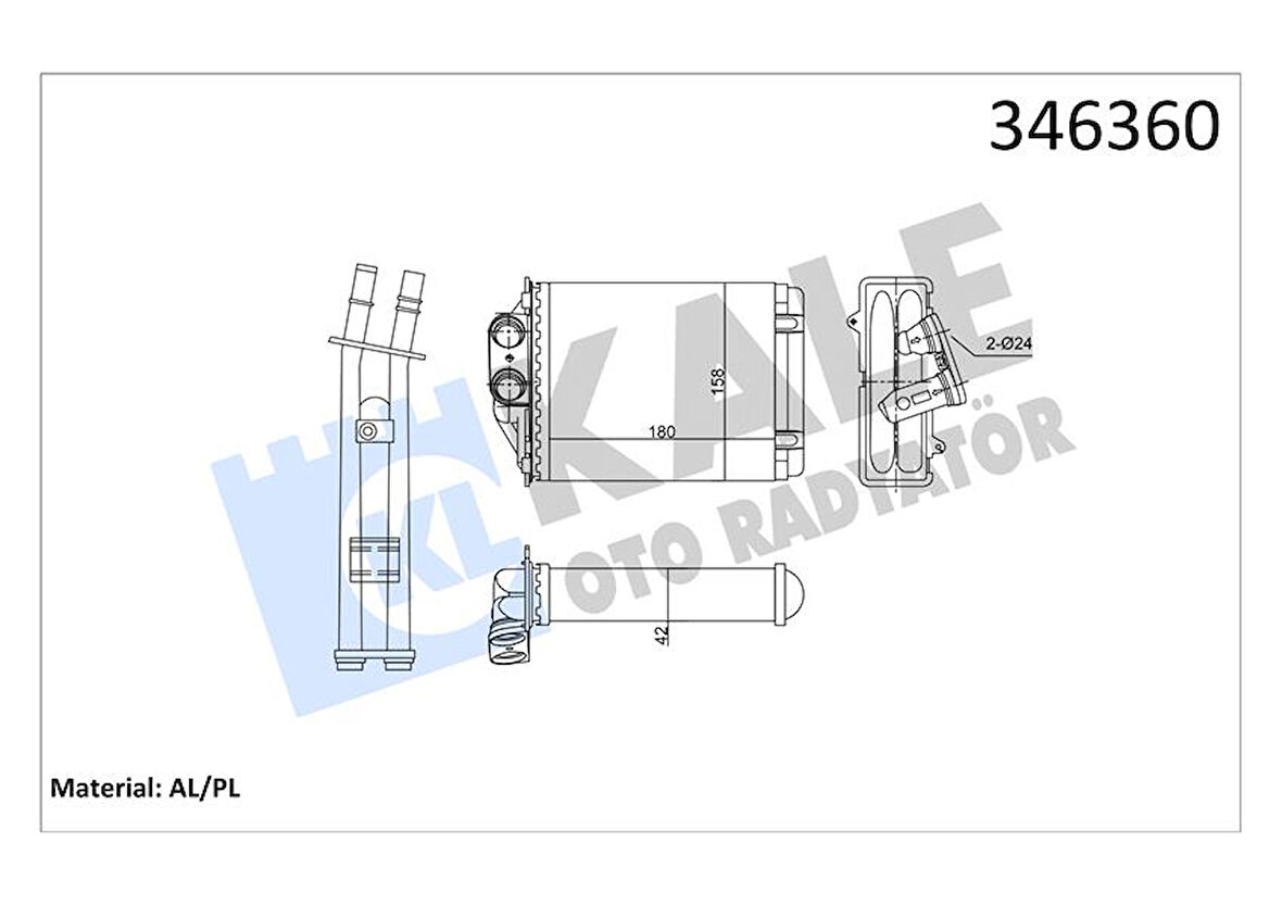 Fiat Kalorıfer Radyatörü - Kalorıfer Radyatörü - Kal 346360