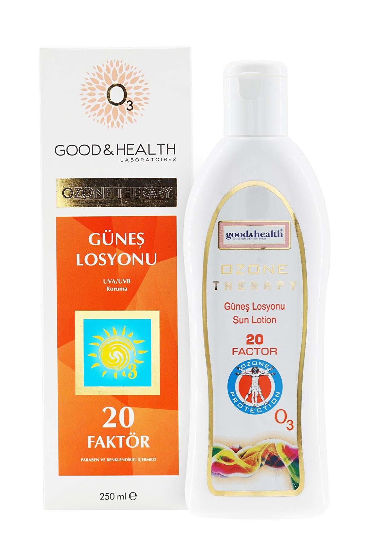 GOOD & HEALTH OZONE THERAPY 20 FAKTÖR KORUYUCU ETKİLİ GÜNEŞ LOSYONU 250 ML