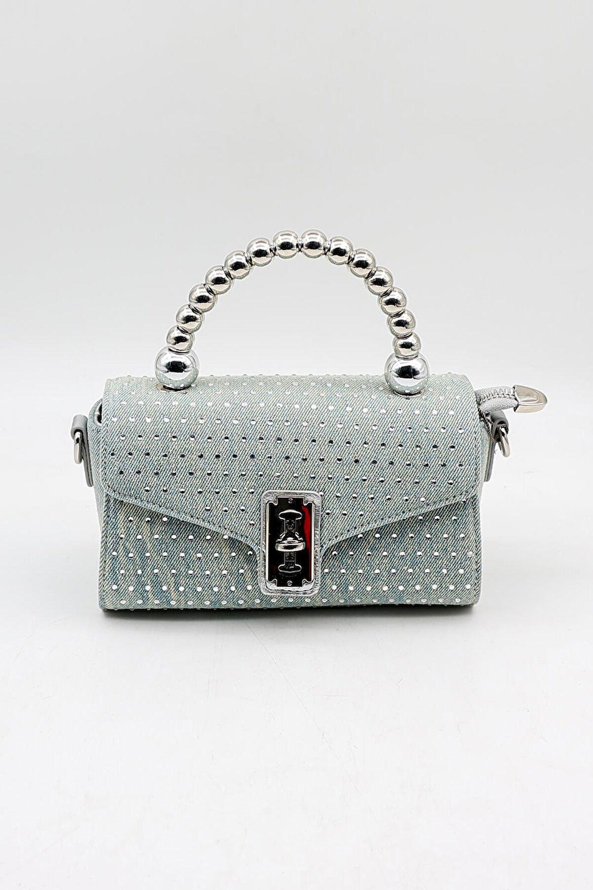 Kriste Bell Marka İthal Kot Taşlı Spor Şık kadın Çanta KB056 Kot Mavi