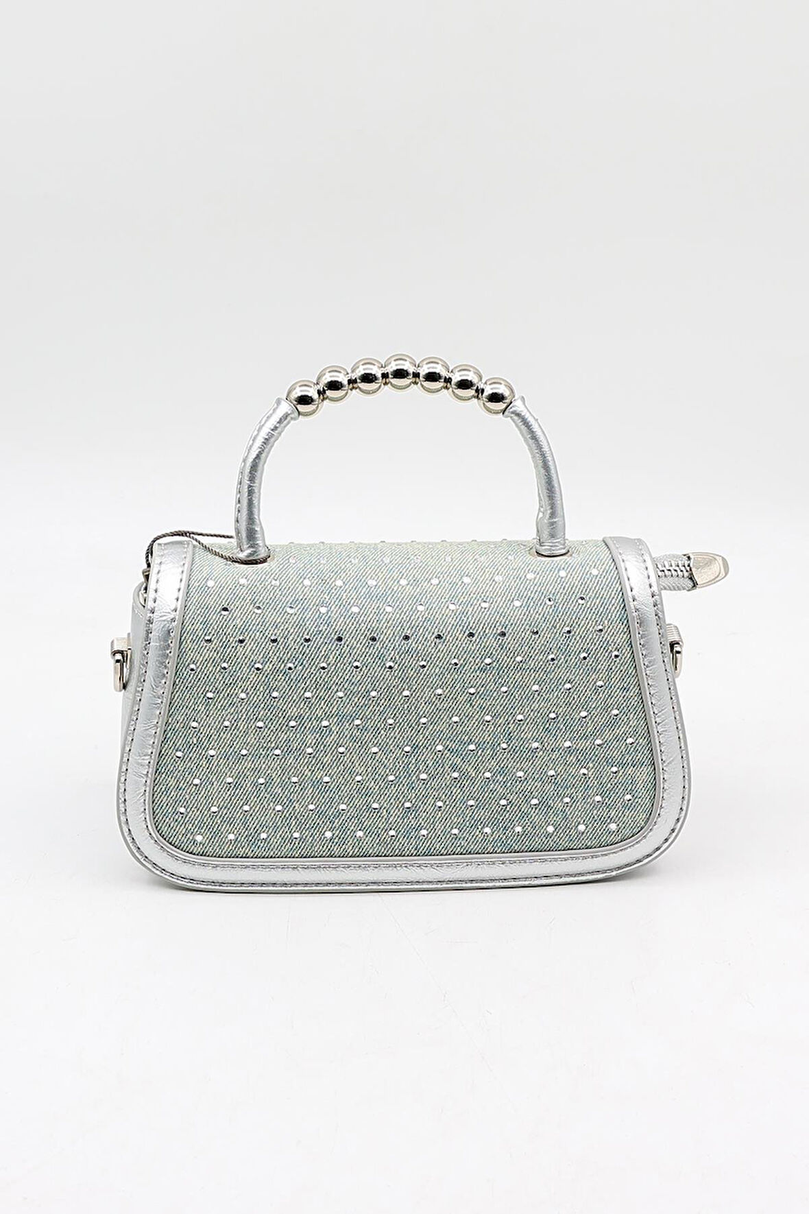 Kriste Bell Kadın Kot ve Taşlı Çapraz Çanta KB 058 - Kot Mavi