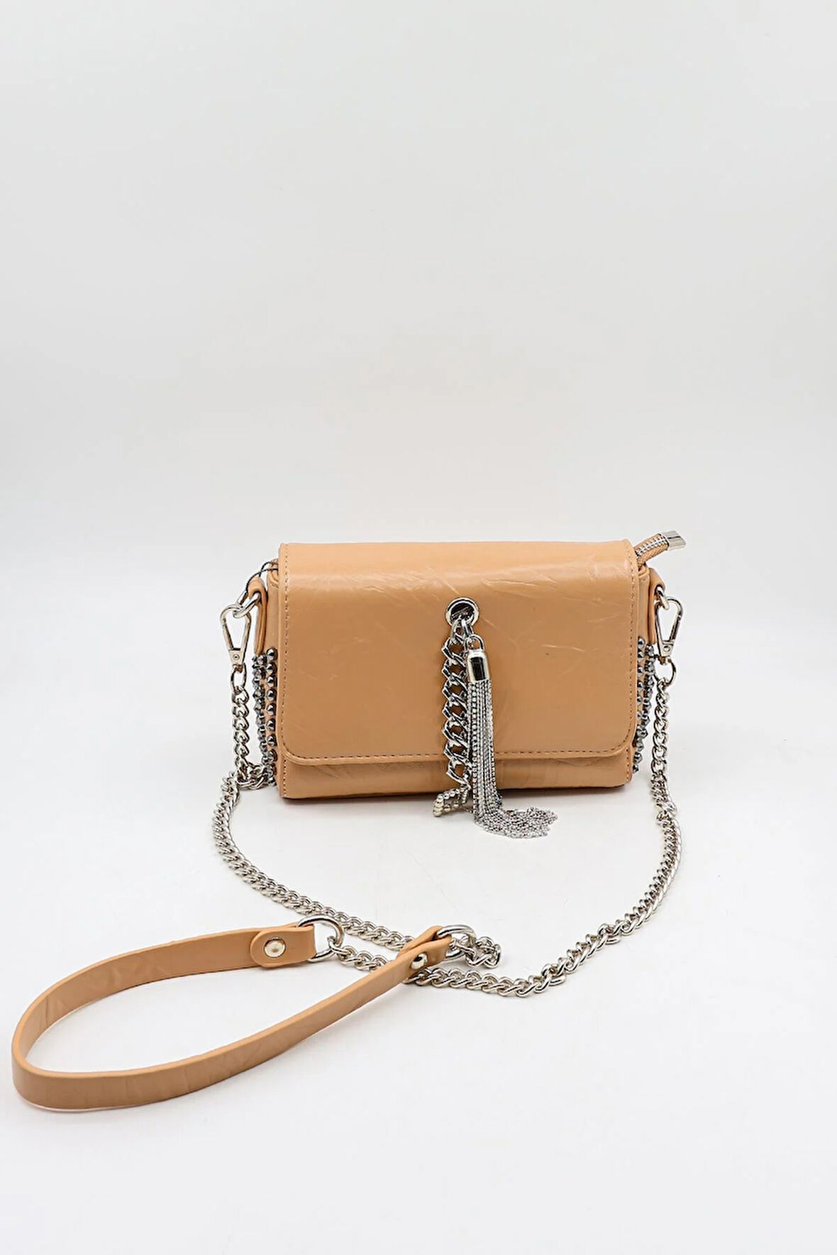 Kriste Bell Marka İthal Zımba ve Taş Detaylı Günlük Şık Kadın Çanta KB662 Camel