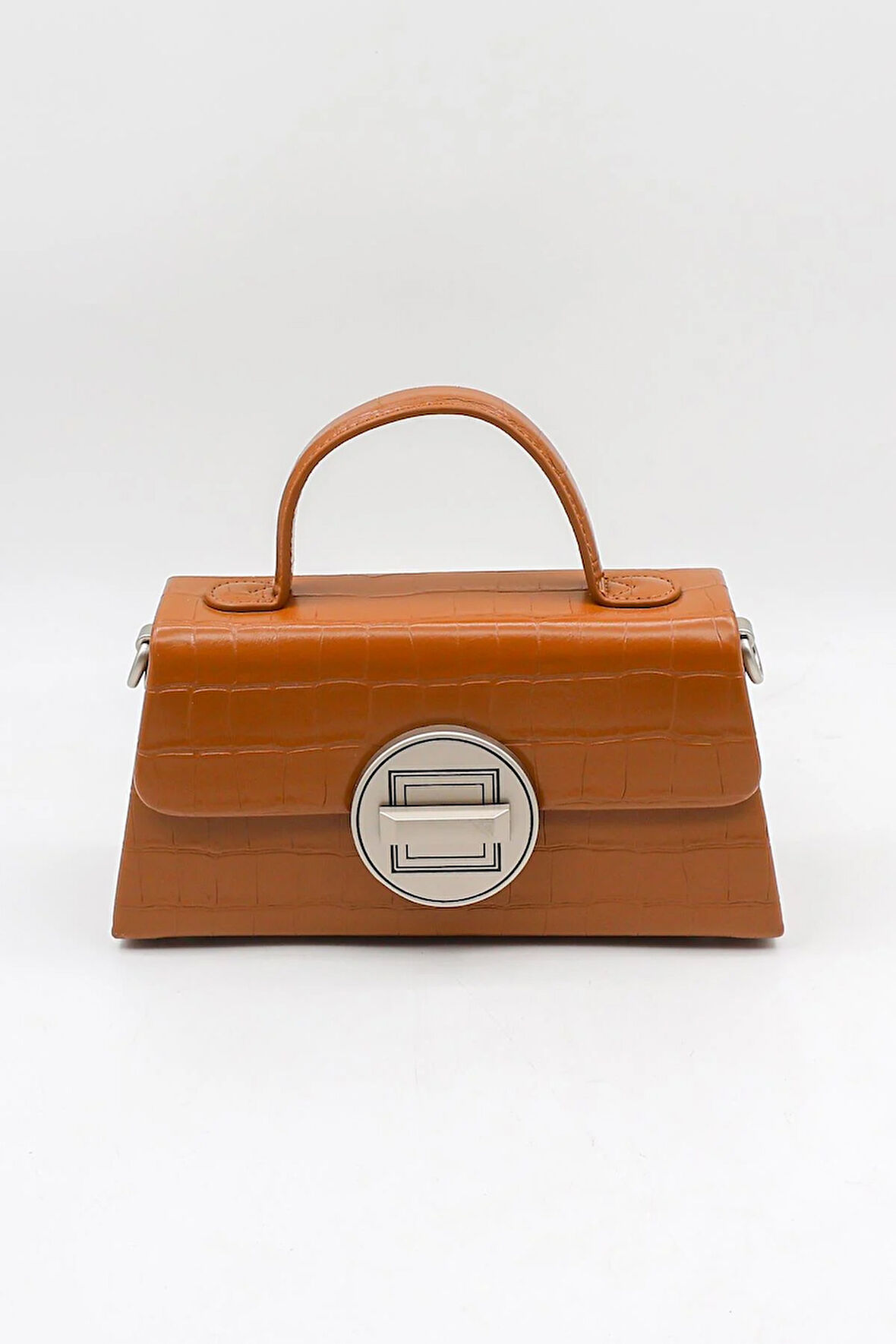 Kriste Bell Marka İthal Kroko Kadın Çanta KB909 Camel