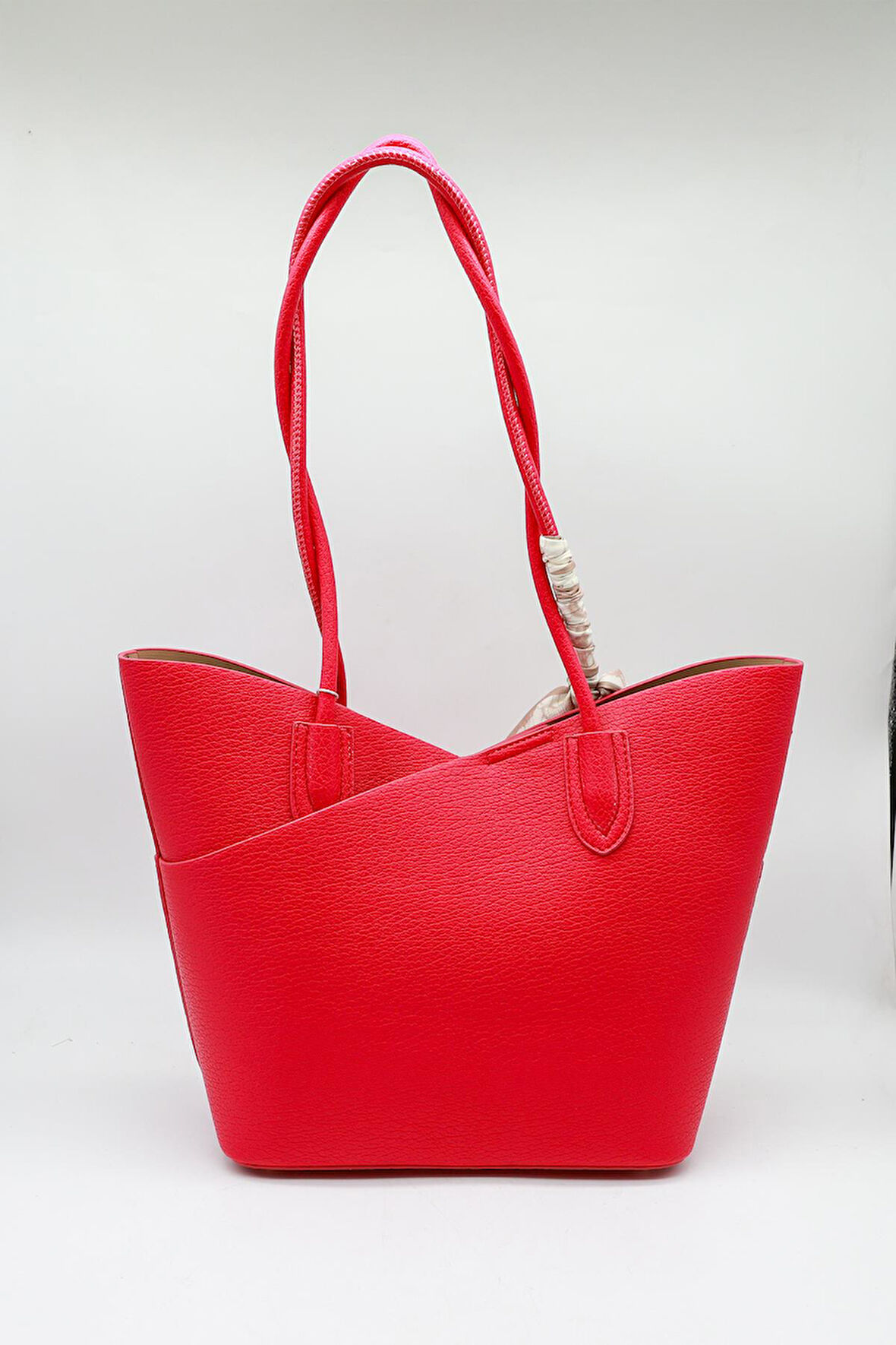 Kriste Bell Marka İthal Fularlı kadın Kol Çanta KB763 Fuşya