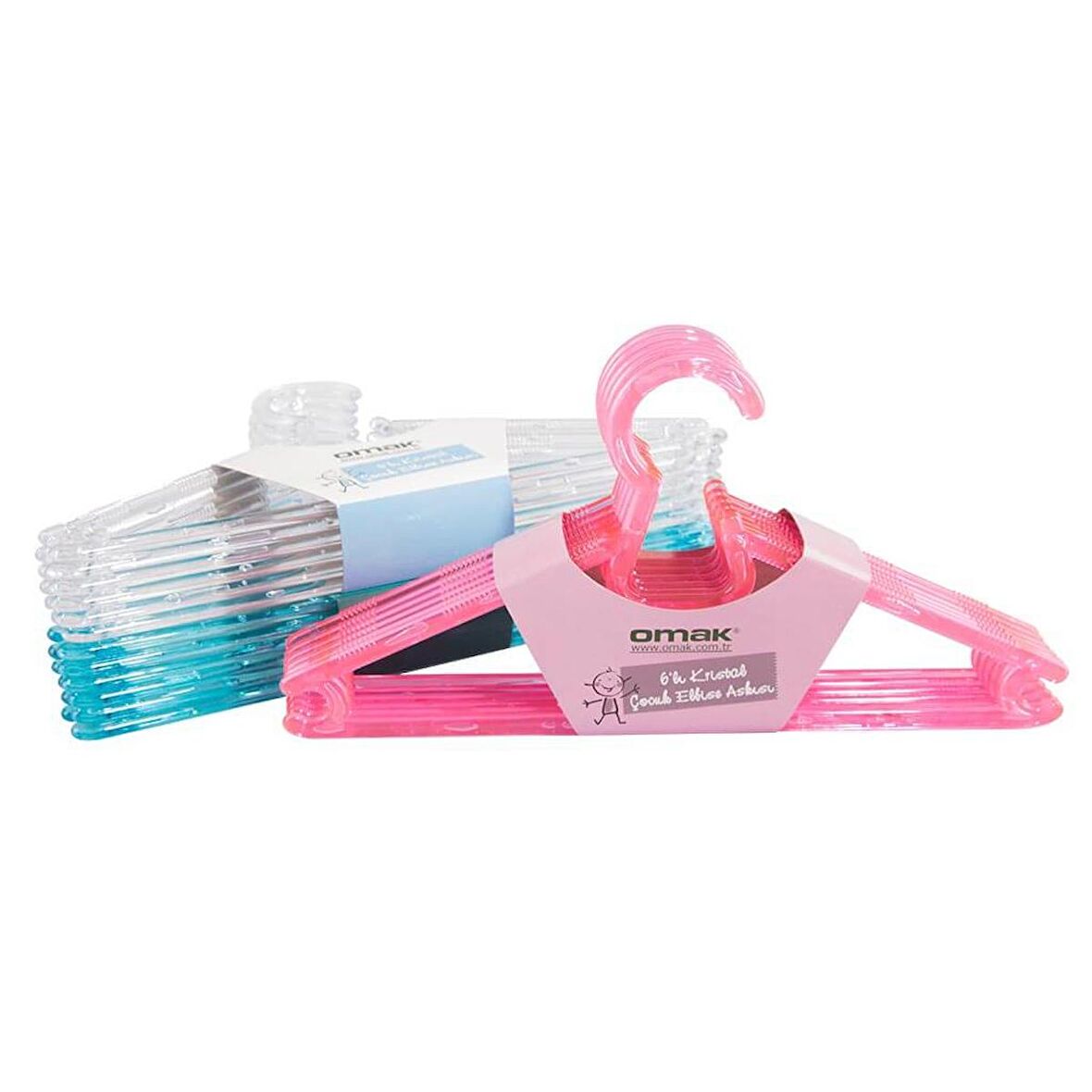 6'Lı Kristal Çocuk Elbise Askısı