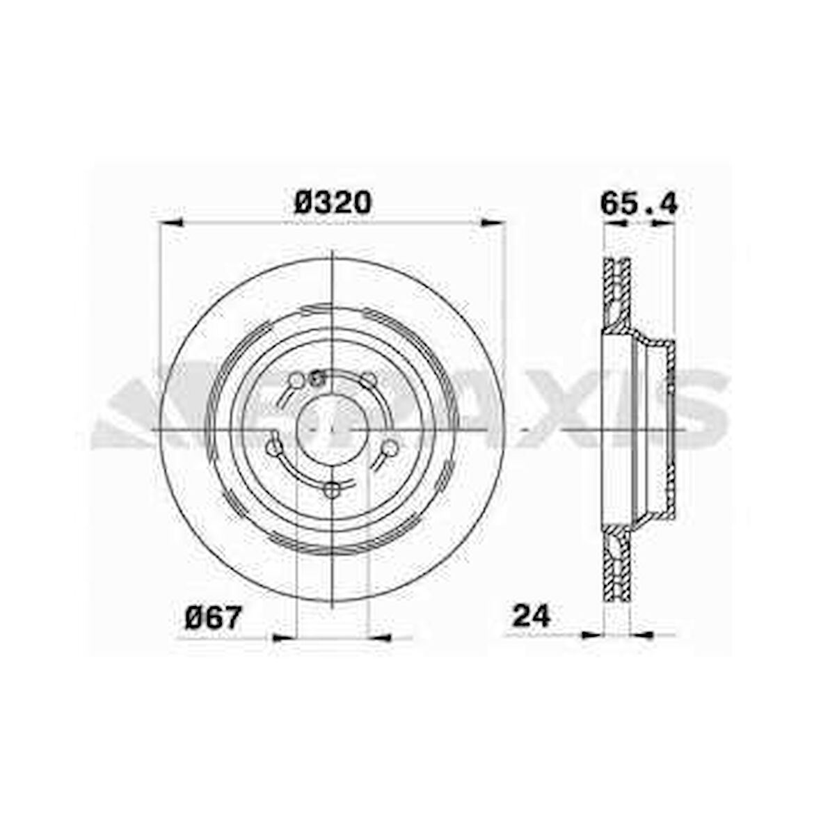 Mercedes Fren Diski Arka C218 11>17 W211 06>08 W212 11>15 S212 09>13 - Braxıs Ad0011
