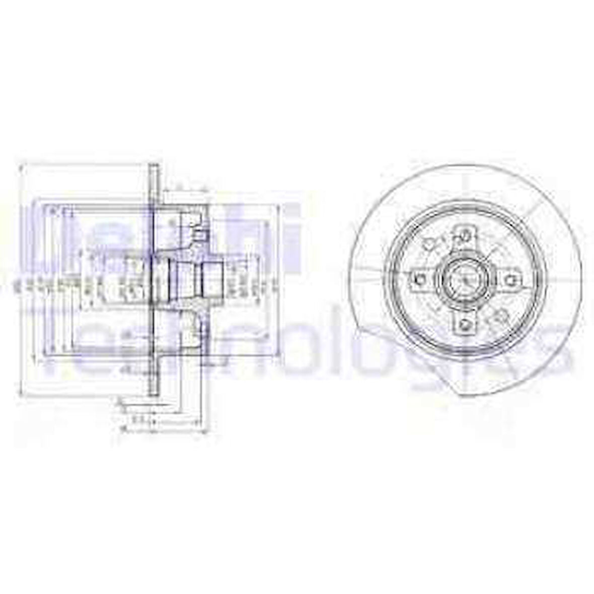 Opel Arka Fren Diski Abs Harıc Calıbra 2.0i Vectra A 2.0i - Delphi Bg2571