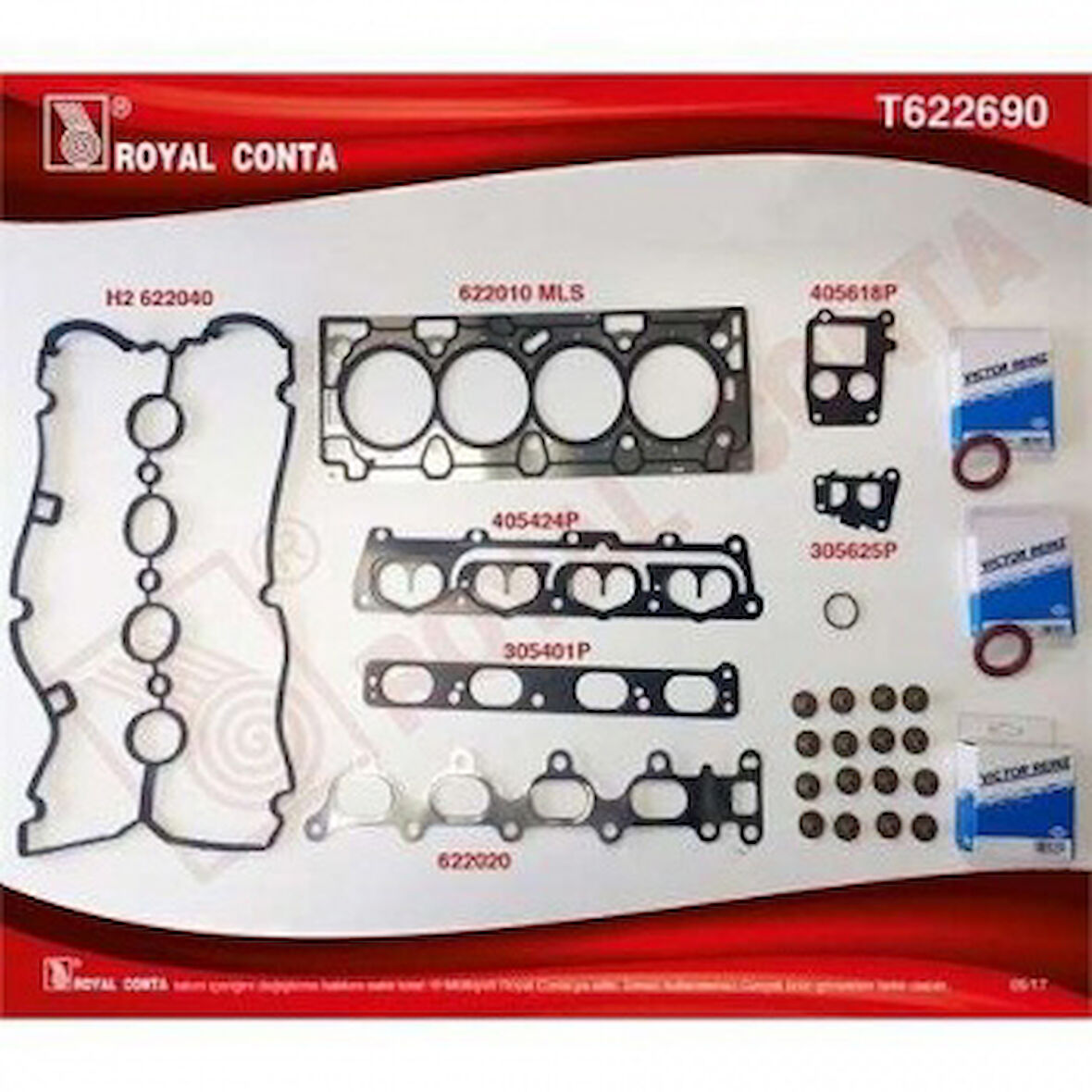 Opel Ust Takım Contası Reinz Keceli Ve Supap Lastıklı Opel: Astra G 1.6 16v 02 09 Astra H 04 - Royal T622690