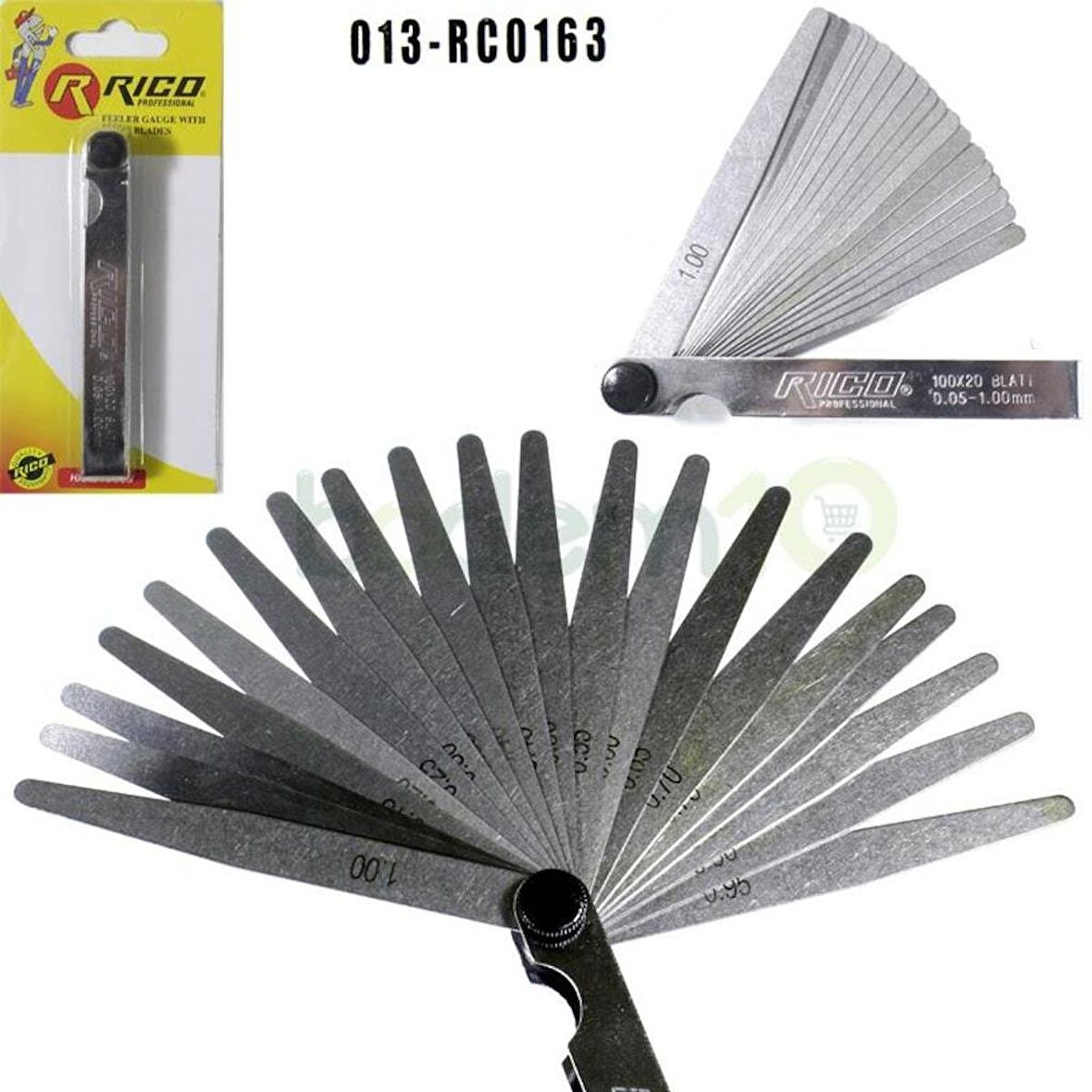 Rico RC0163 Sentil Feeler Çakısı 0.05-1.00mm 20Pcs