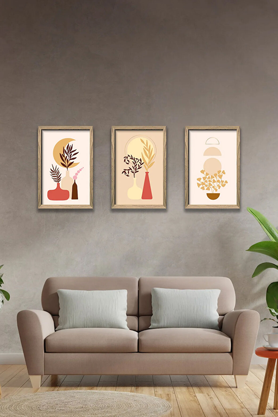 3 Parça Çerçeve Görünümlü Mdf Tablo Seti - 3ARTAVESSA3