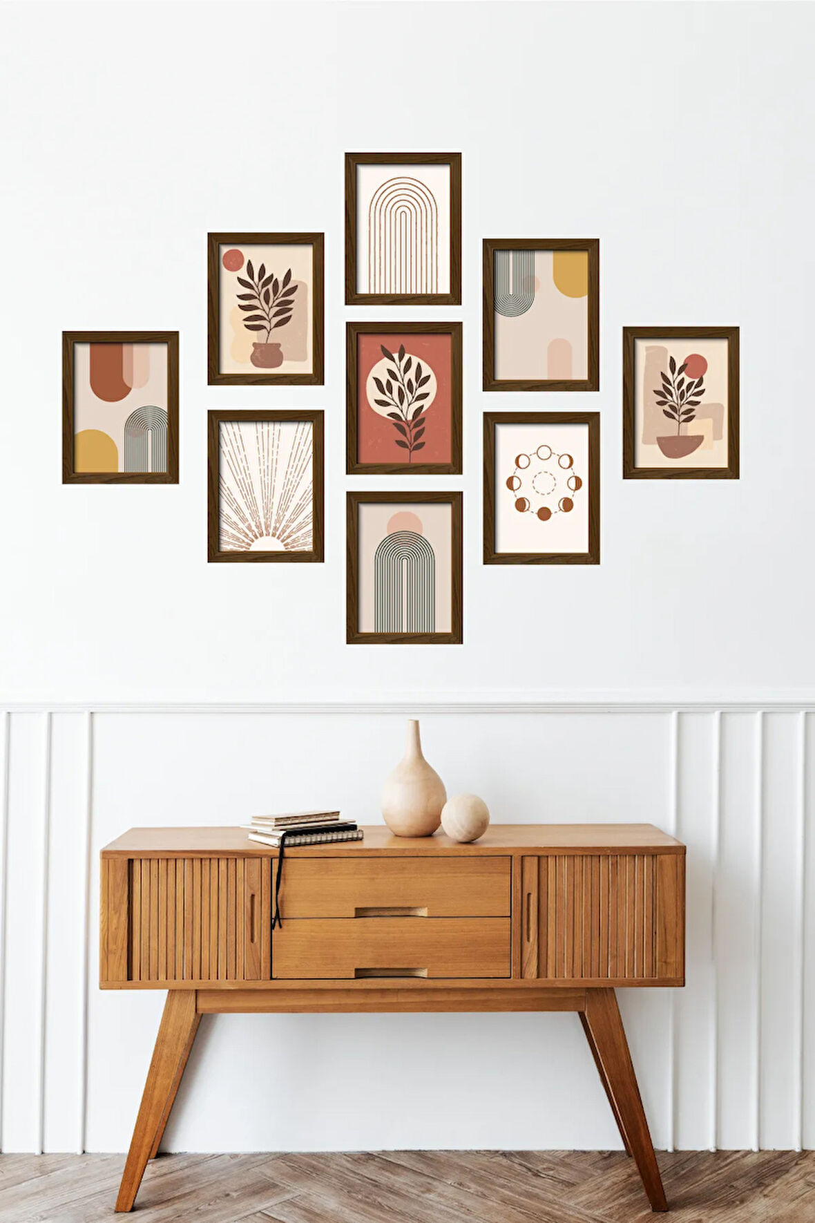 9 Parça Çerçeve Görünümlü Mdf Tablo Seti - 9ARTAVESSA1