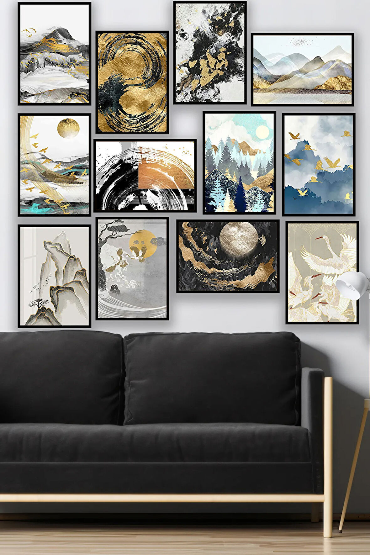 12 Parça Çerçeve Görünümlü Mdf Tablo Seti - 12ARTAVESSA15
