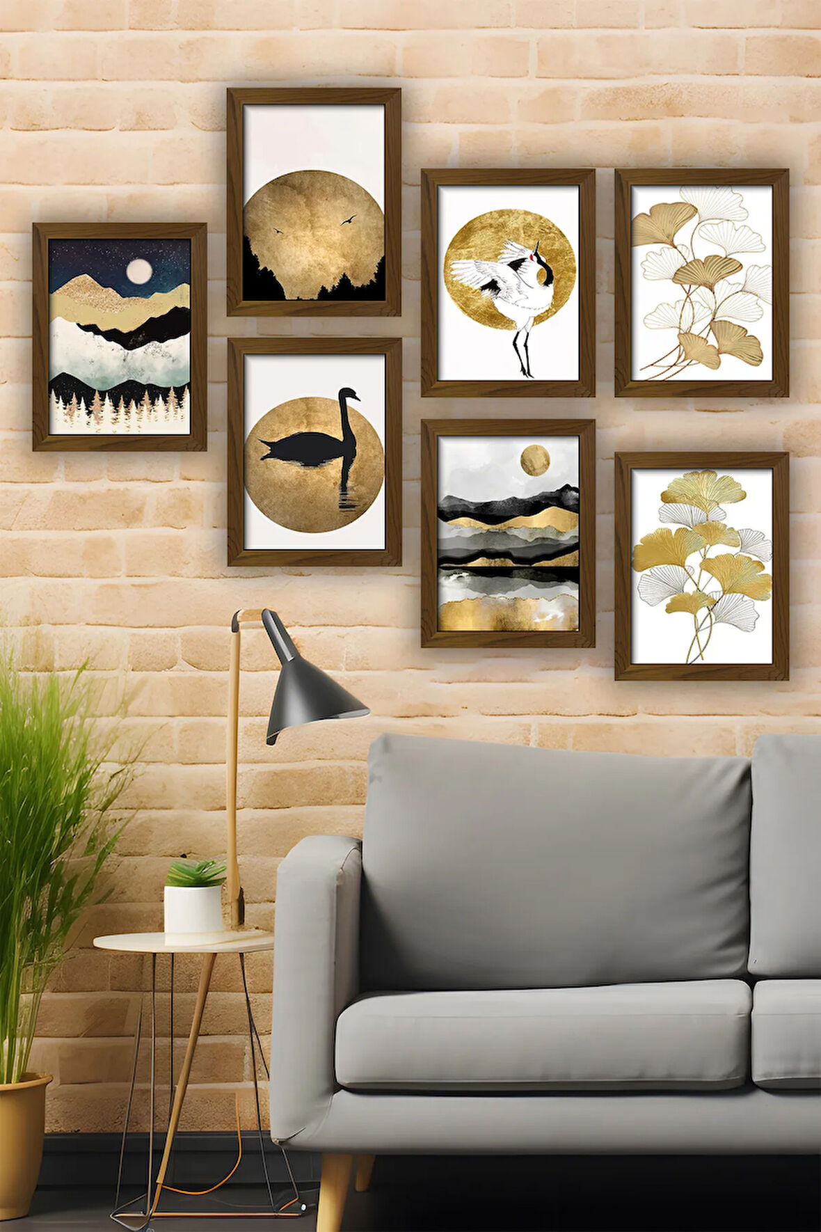 7 Parça Çerçeve Görünümlü Mdf Tablo Seti - 7ARTAVESSA3