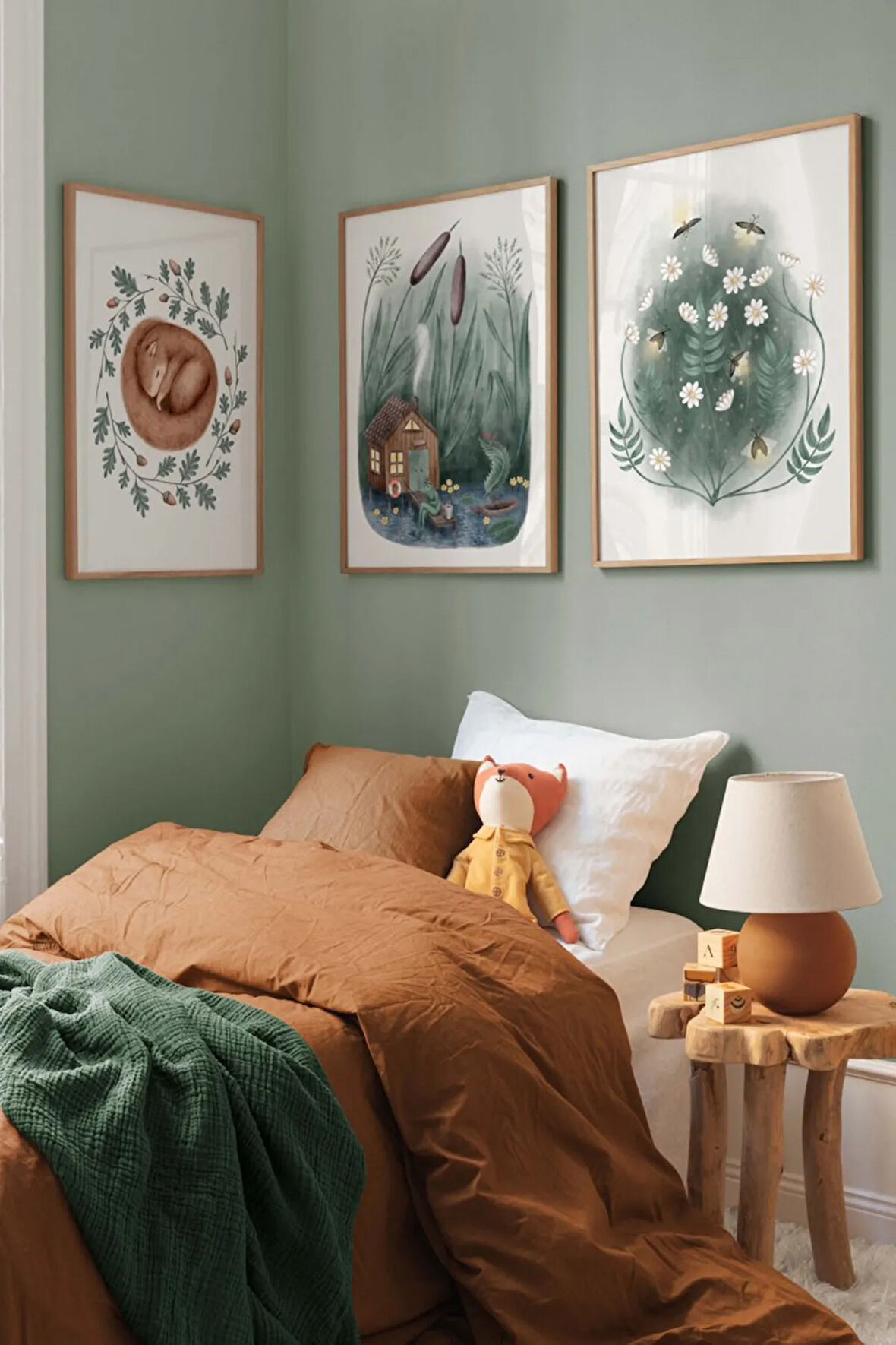 3 Parça Ahşap Çerçeve Görünümlü Mdf Tablo Seti - ARTAVESSAYSLMSTKO42