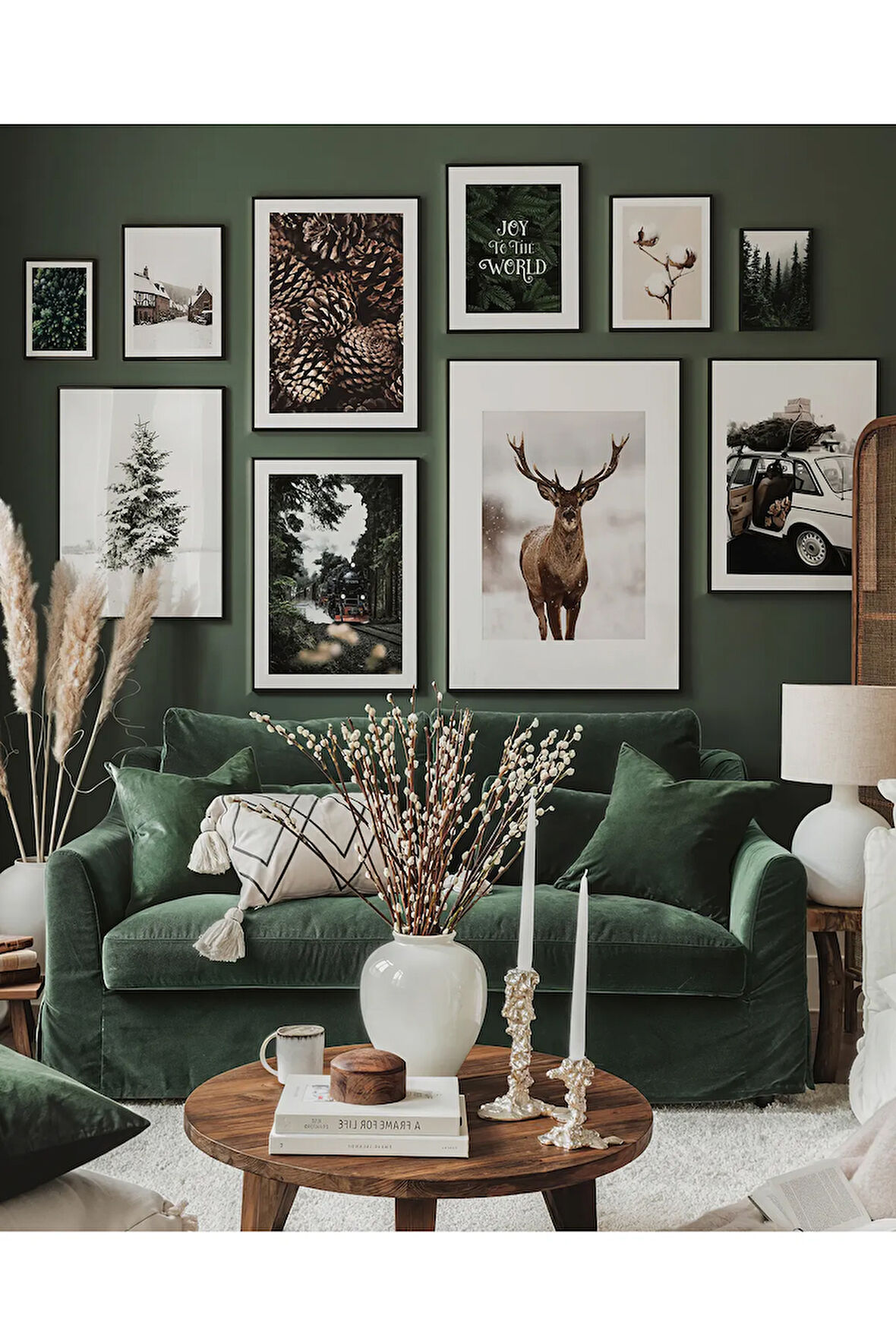 10 Parça Ahşap Çerçeve Görünümlü Mdf Tablo Seti - CRCVSZARTEVESSAYENI3