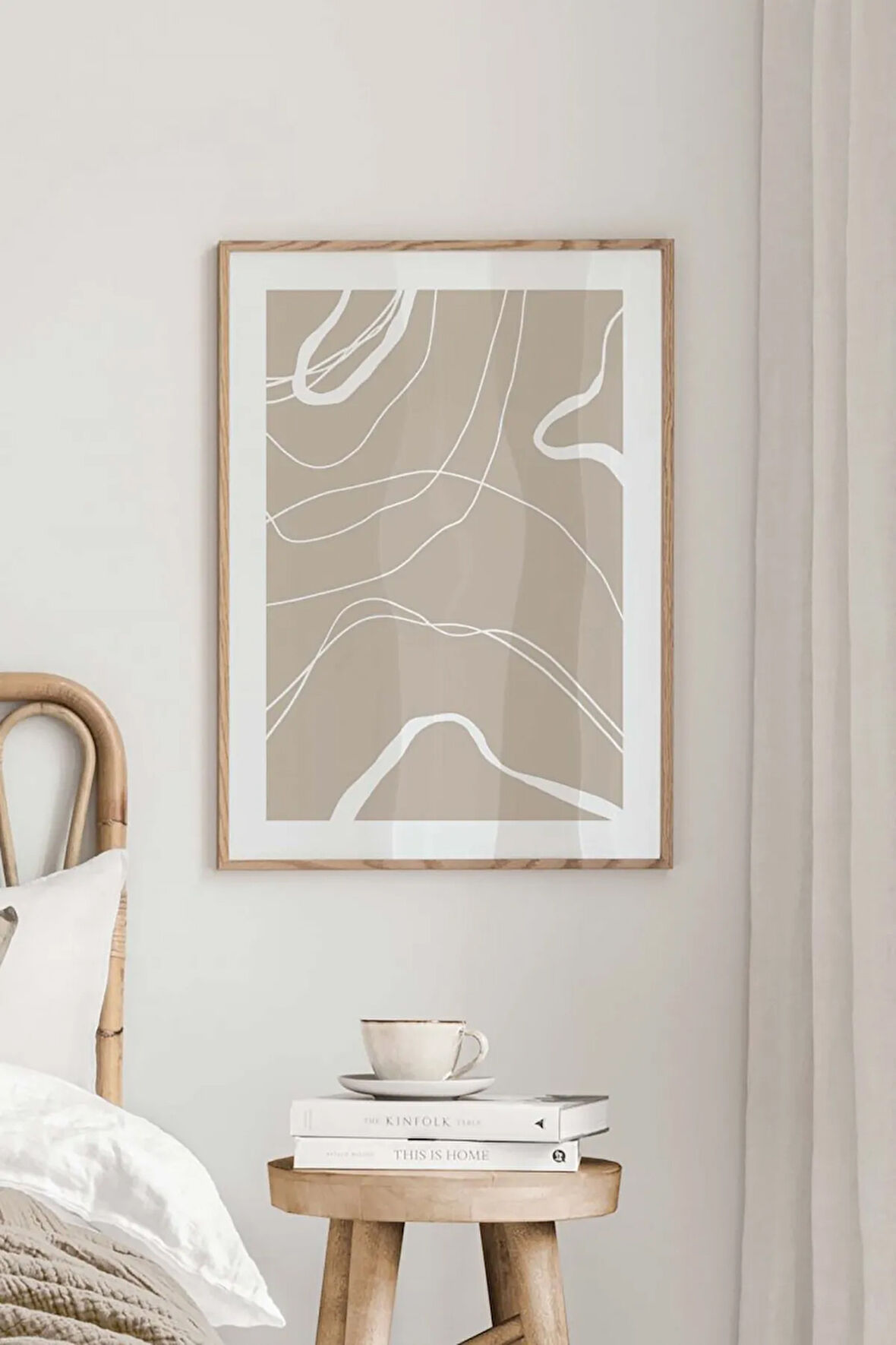 Tek Parça Çerçeve Görünümlü Mdf Tablo - TEKHAMMDF136