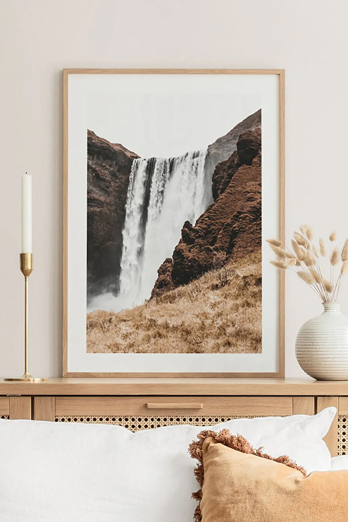 Tek Parça Ahşap Çerçeveli Poster Tablo - TEKHAMCERCEVE40