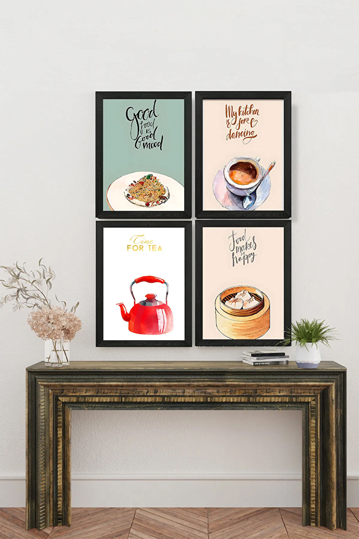 4 Parça Çerçeve Görünümlü Mdf Tablo Seti - ARTKFPL9