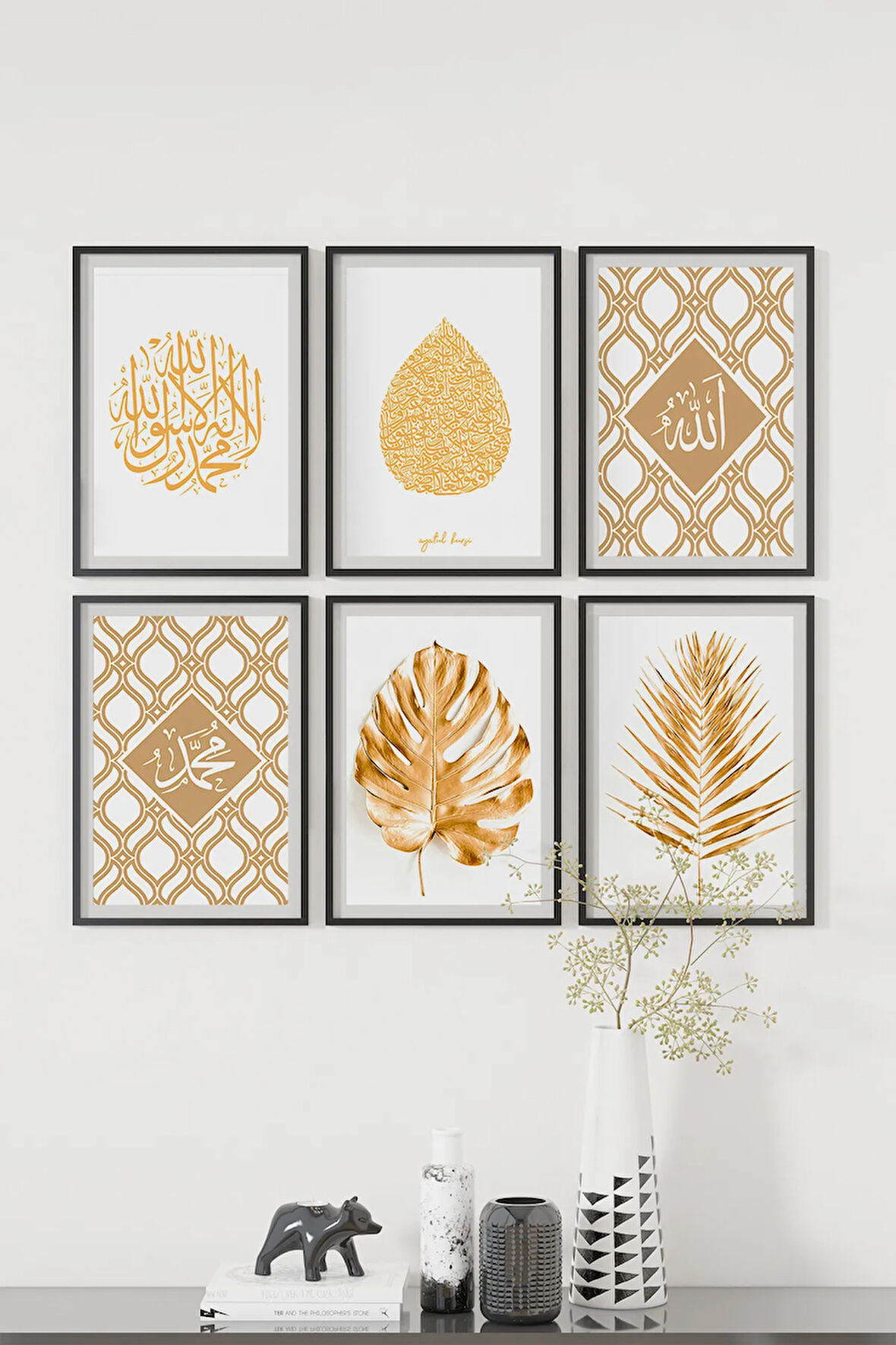 6 Parça Çerçeve Görünümlü Mdf Tablo Seti - ART6XPML11
