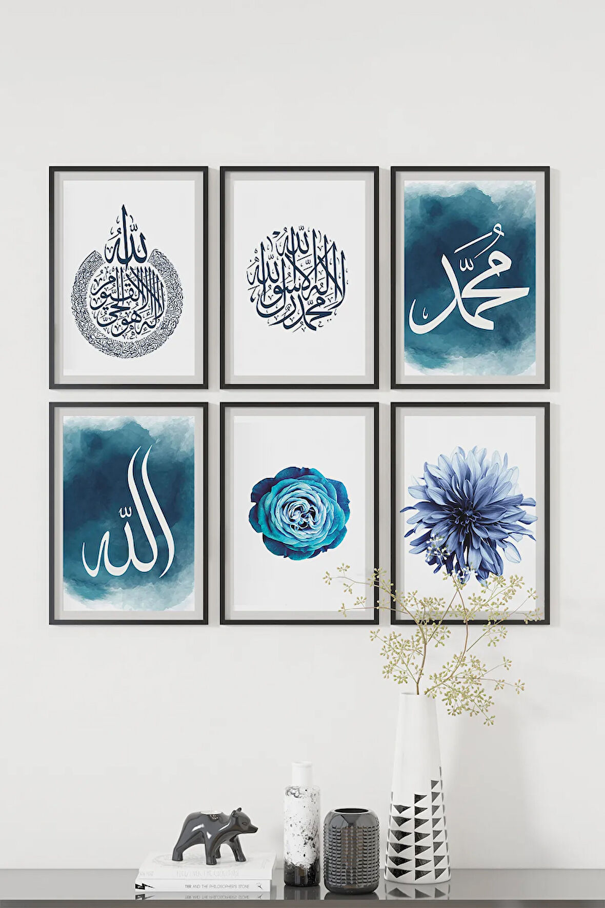 6 Parça Çerçeve Görünümlü Mdf Tablo Seti - ART6XPML12