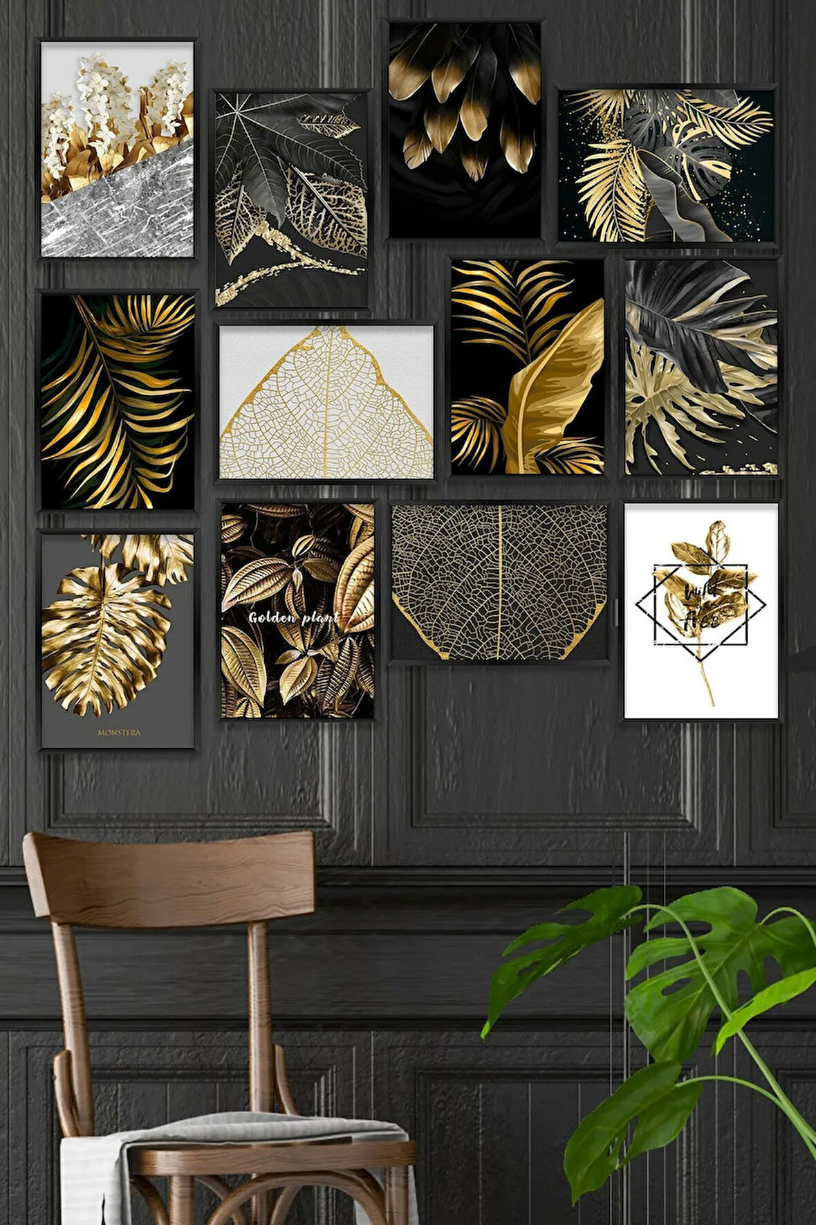 12 Parça Çerçeve Görünümlü Mdf Tablo Seti - ART12XPML3
