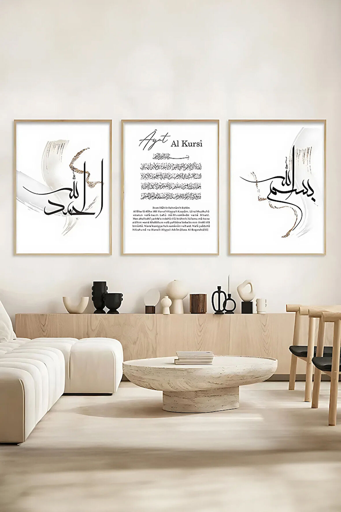 3 Parça Çerçeve Görünümlü Mdf Tablo Seti - ARTSYCLLCT3