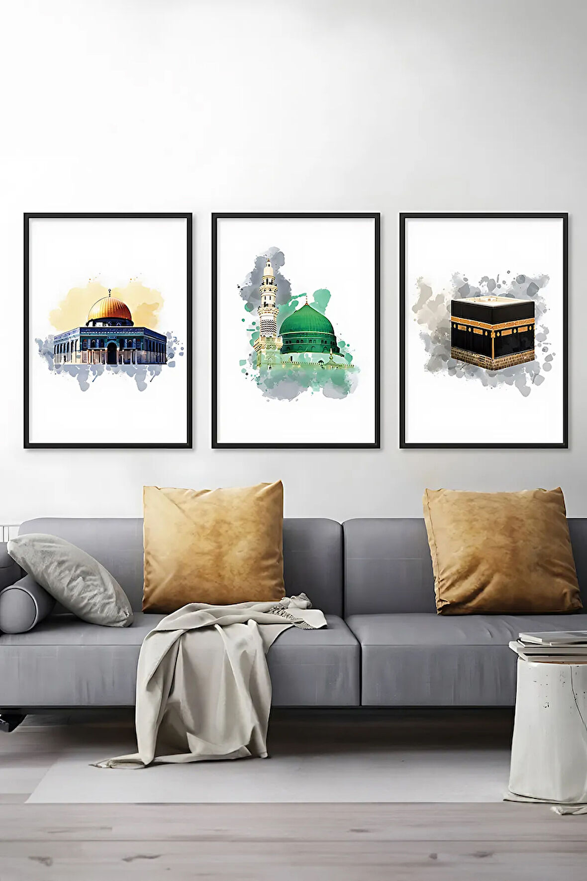 3 Parça Çerçeve Görünümlü Mdf Tablo Seti - ARTSYCLLCT4