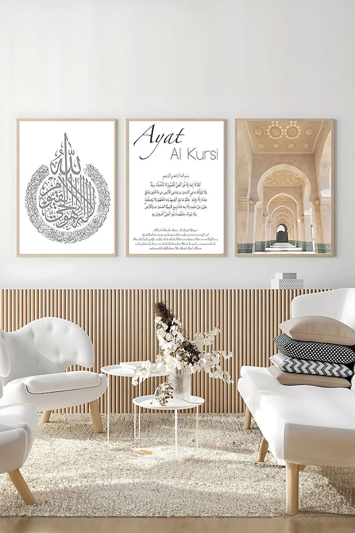 3 Parça Çerçeve Görünümlü Mdf Tablo Seti - ARTSYCLLCT5
