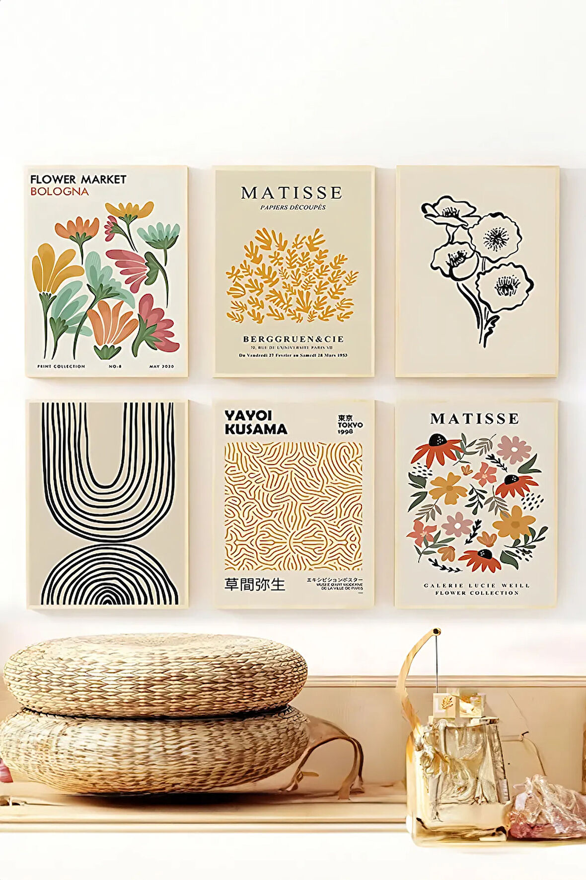 6 Parça Çerçeve Görünümlü Mdf Tablo Seti - ARTSYCLLCT9