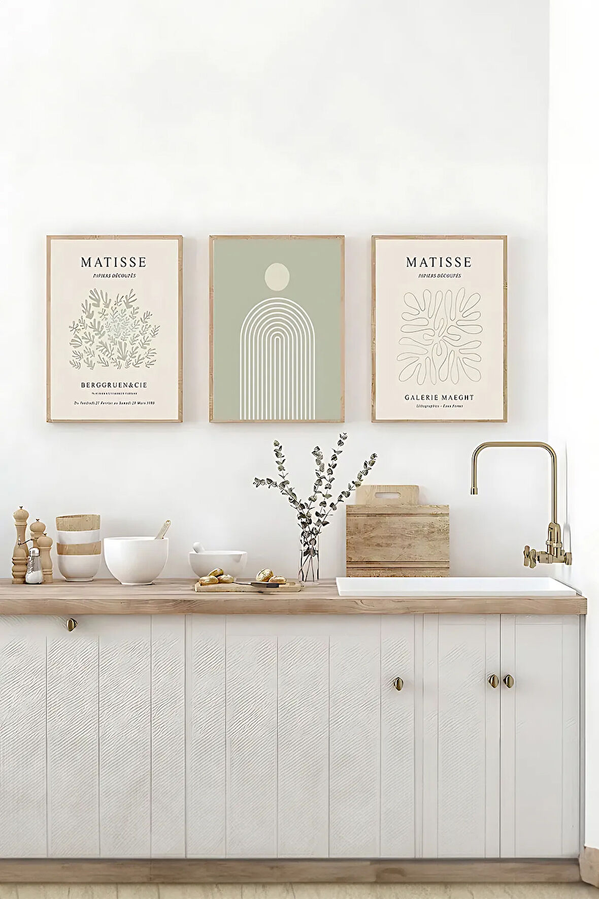 3 Parça Çerçeve Görünümlü Mdf Tablo Seti - ARTSYCLLCT12