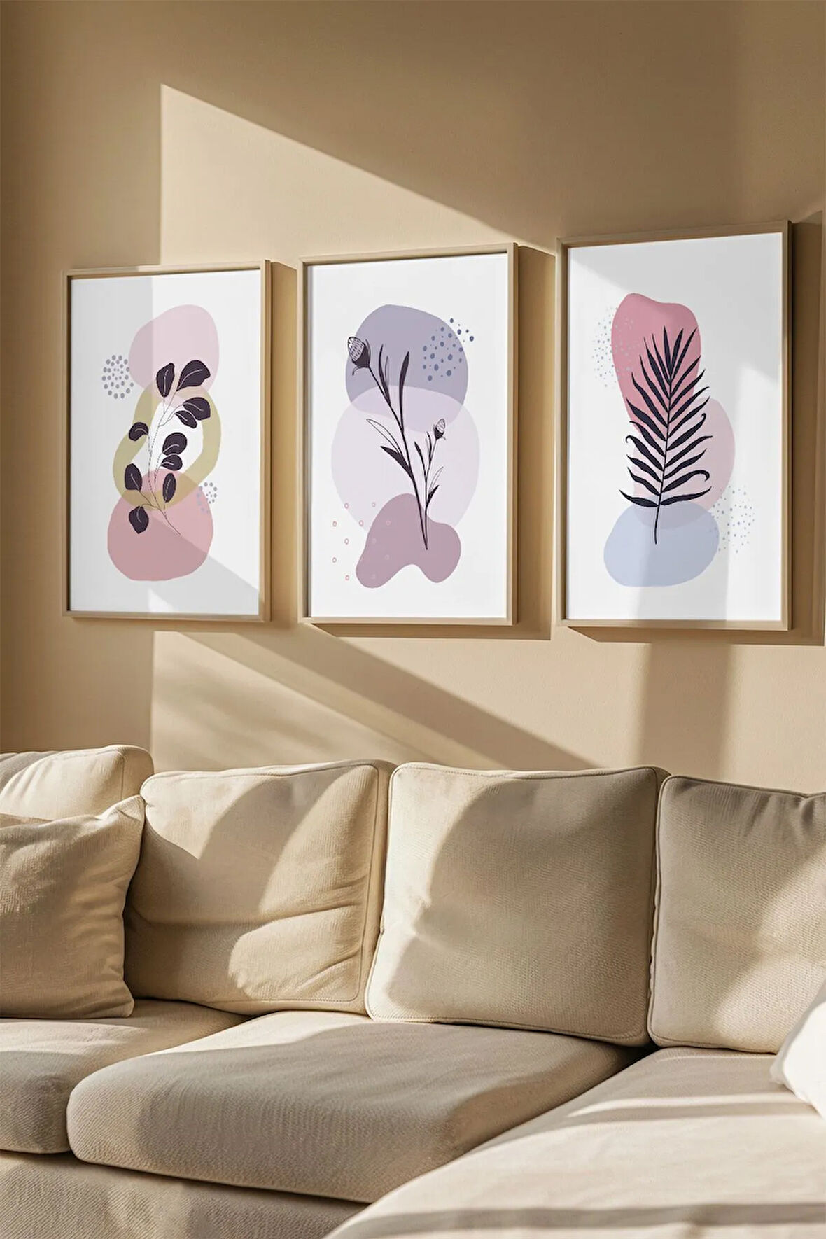 Gerçek Ahşap Çerçeveli 3 Parça 3D Poster Tablo Seti - 3DARTSOHOSET103