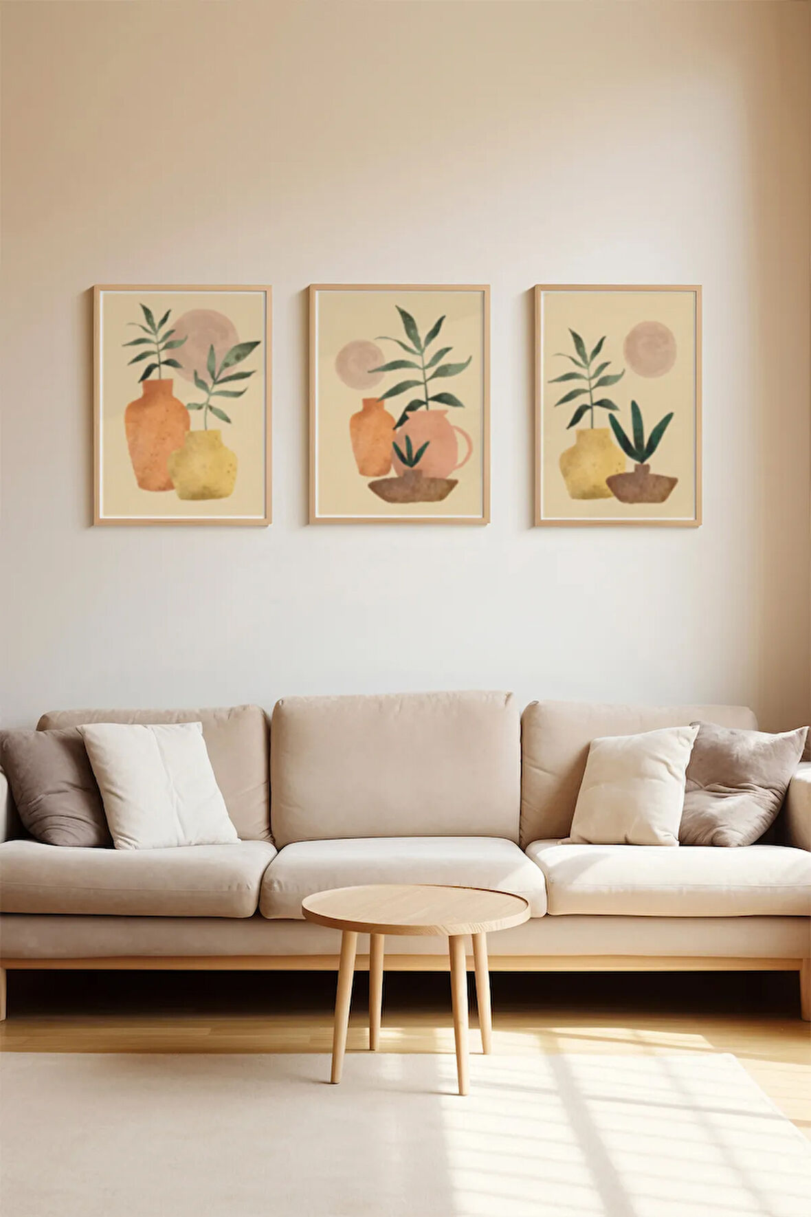 Gerçek Ahşap Çerçeveli 3 Parça 3D Poster Tablo Seti - 3DARTSOHOSET106
