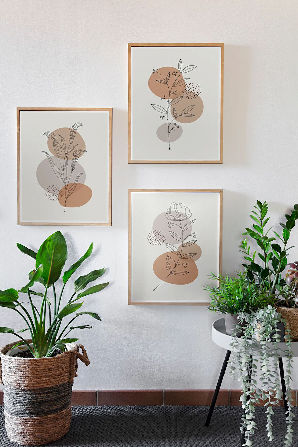 Gerçek Ahşap Çerçeveli 3 Parça 3D Poster Tablo Seti - 3DARTSOHOSET120