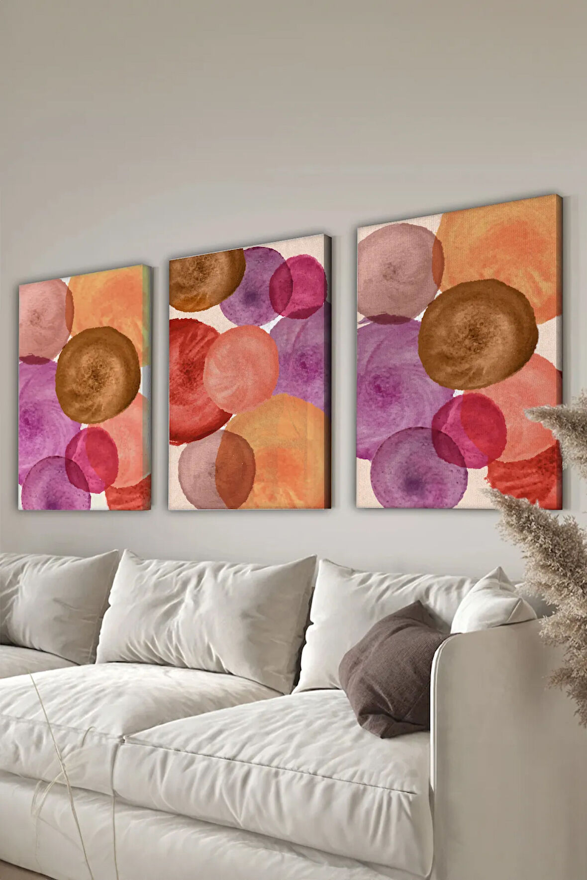 Dekoratif 3 Parça Kanvas Tablo - 3CNVS2