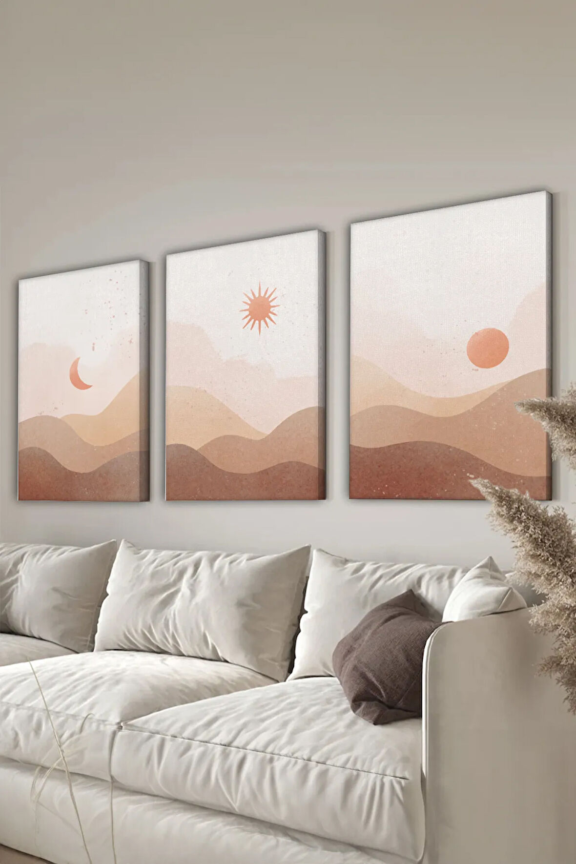 Dekoratif 3 Parça Kanvas Tablo - 3CNVS10